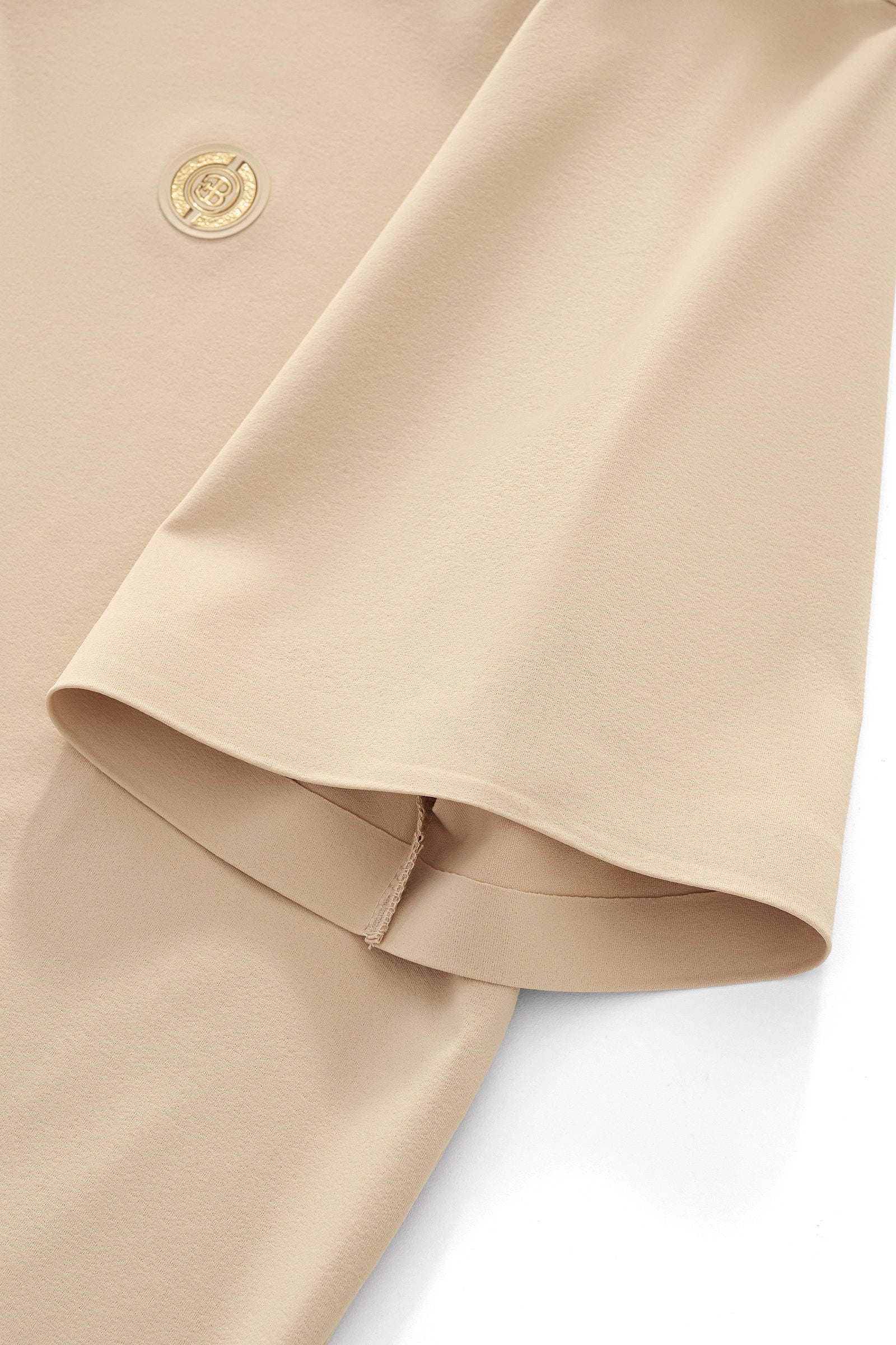 Stripe Collar Performance Polo – El Baron KHAKI