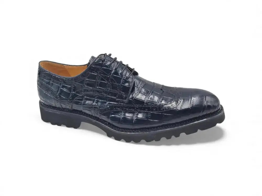 Blucher Style Alligator Embossed Oxford