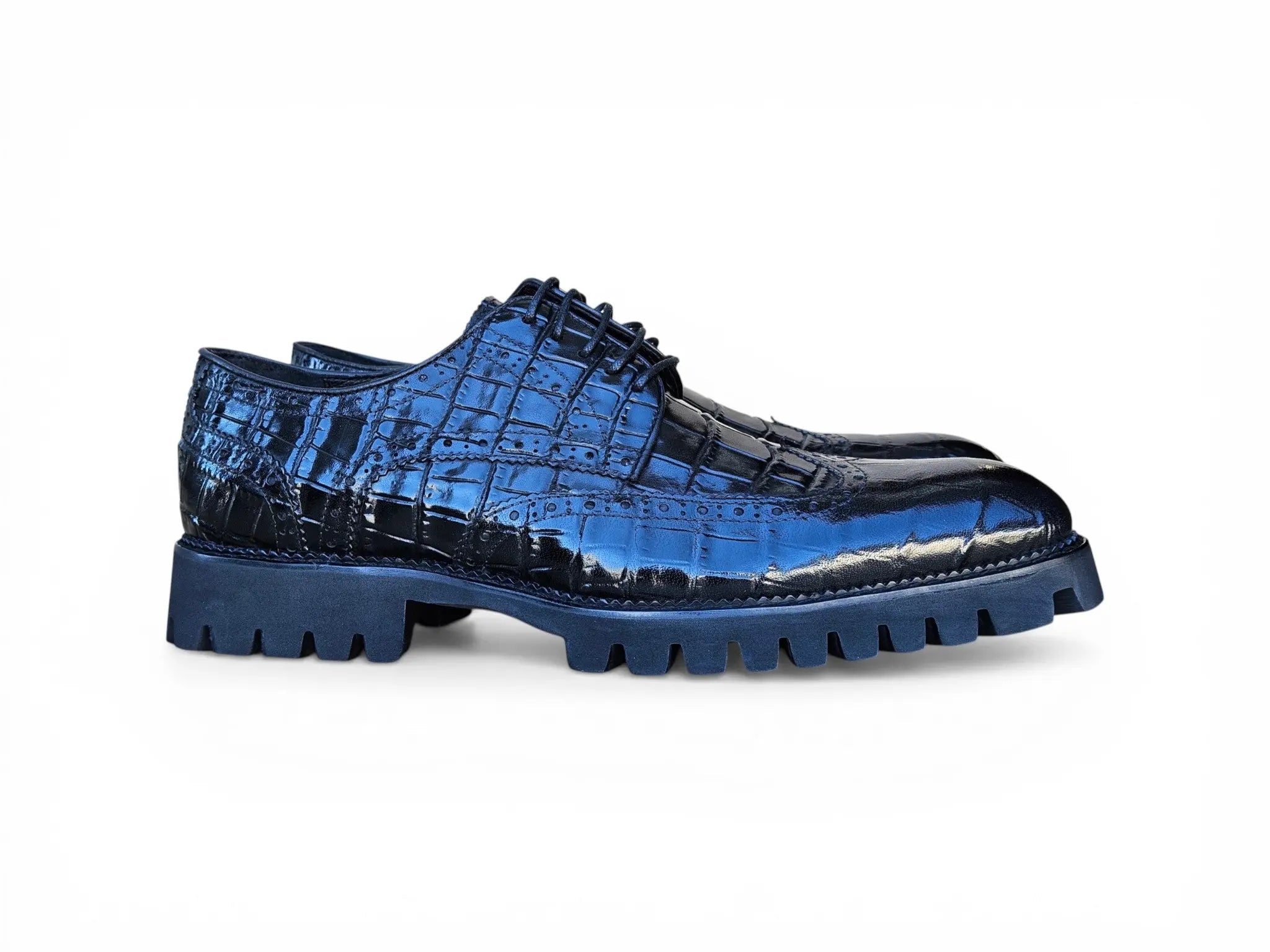 Blucher Style Alligator Embossed Oxford