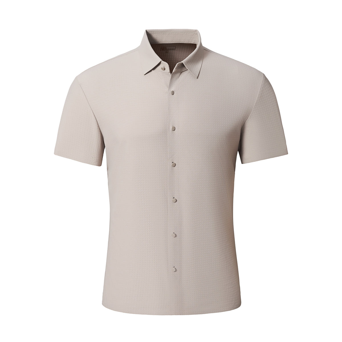 Stitchless Stretch Poplin SS Shirt KHAKI