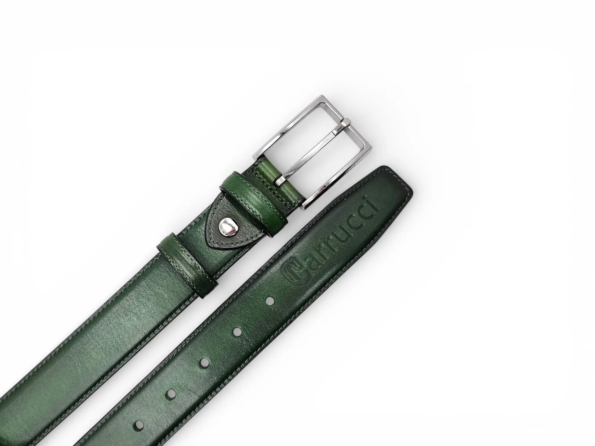 Burnished Calfskin Leather Belt