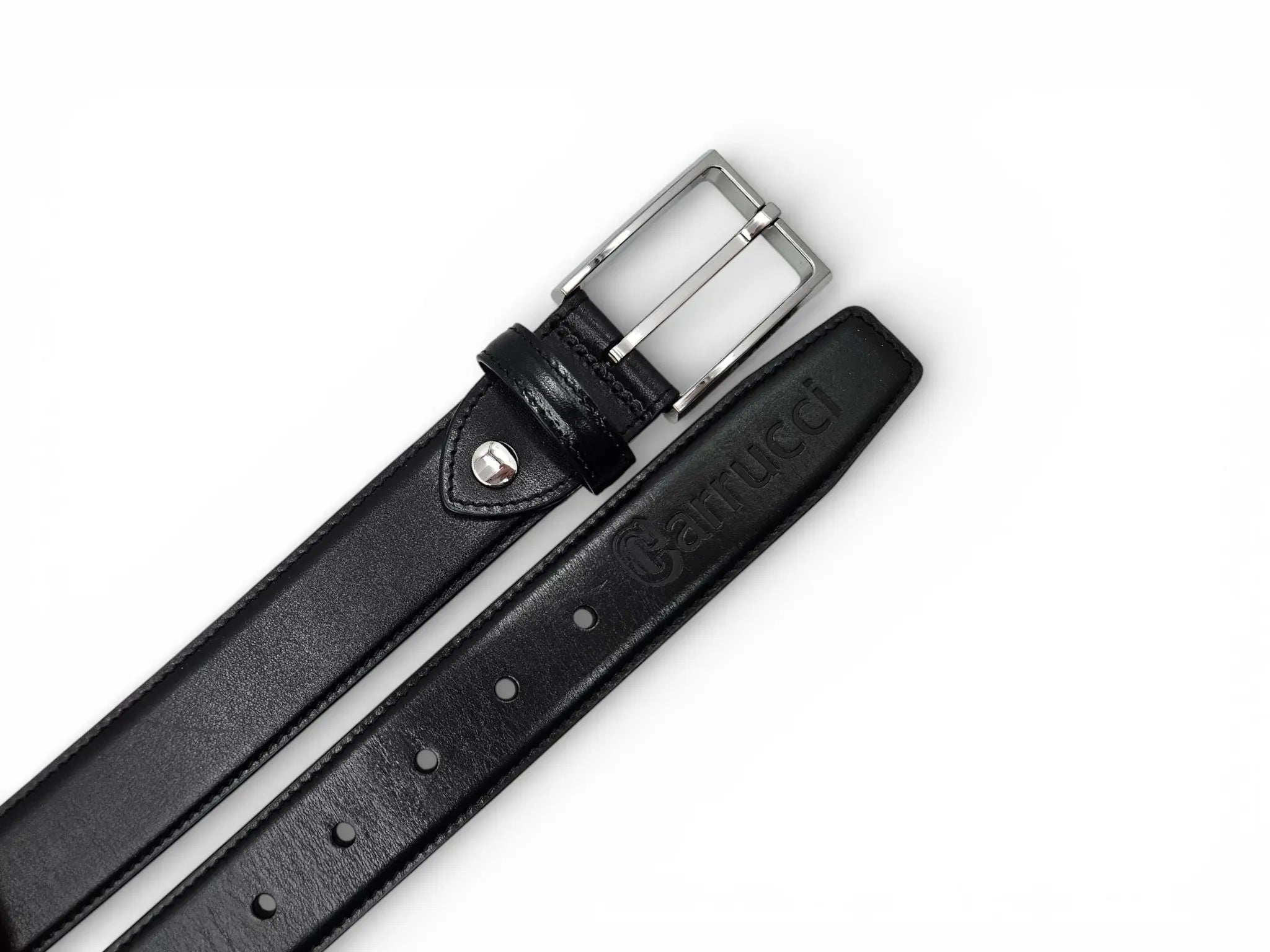 Burnished Calfskin Leather Belt