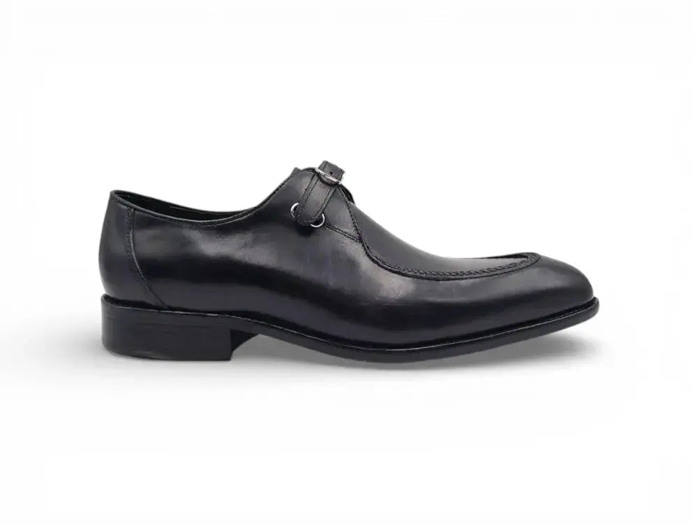 Burnished Moc Toe Single Monk Loafer