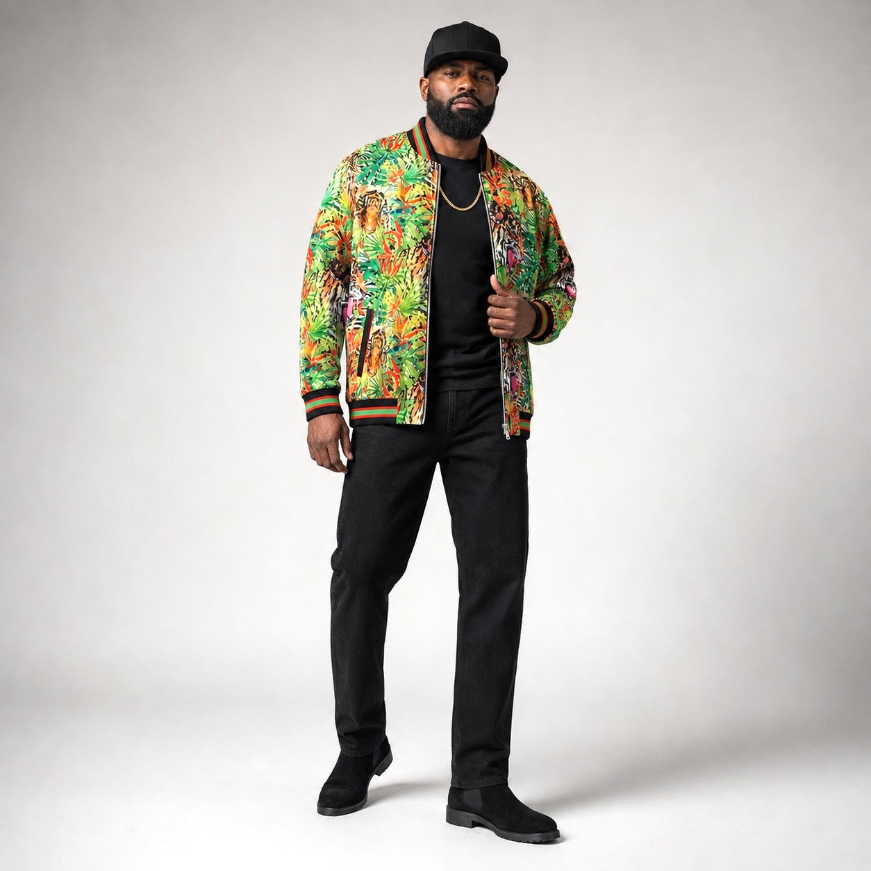 BRX Supreme Bomber Jacket Green Tropics