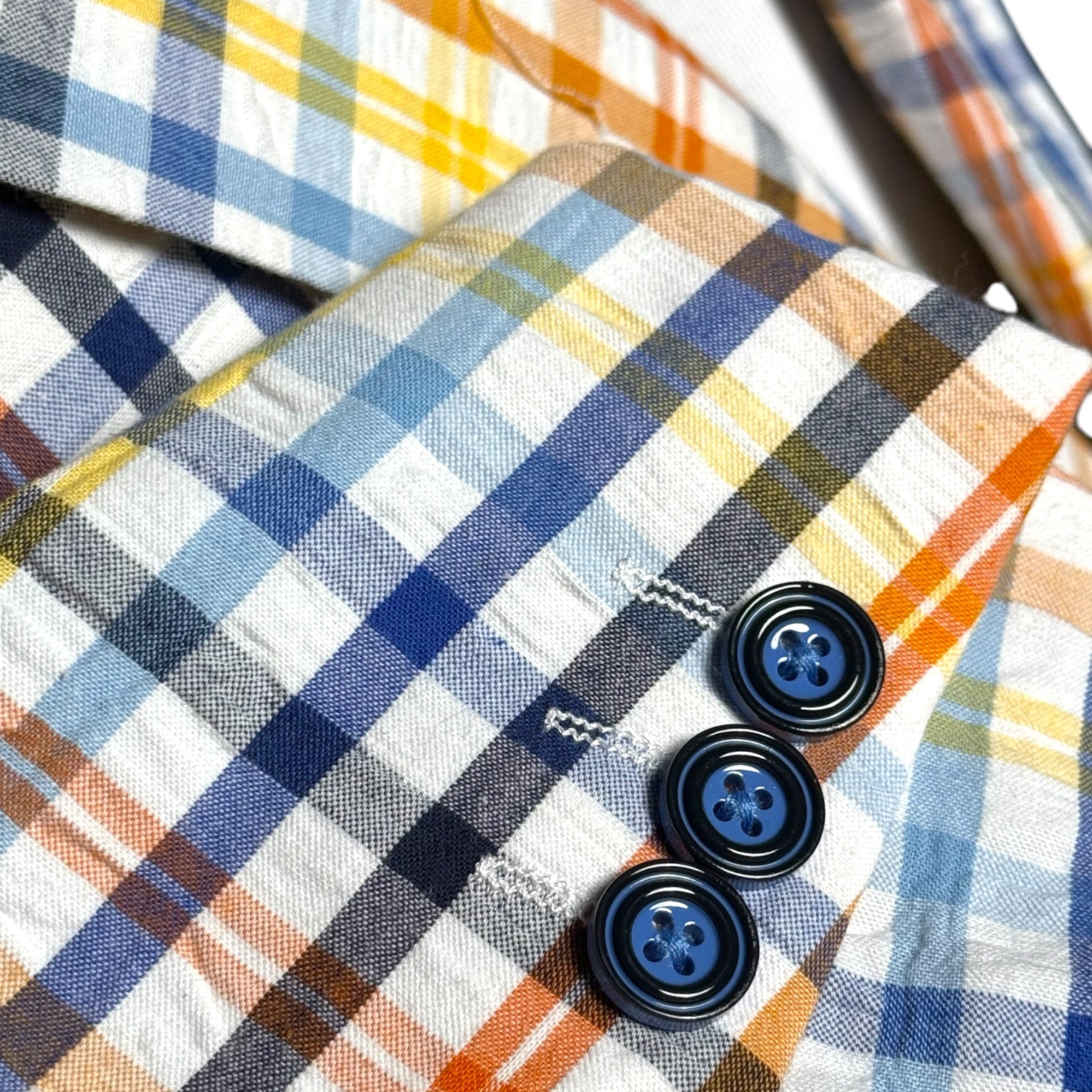 Inserch Seersucker "Countach" Blazer (Blue Multi)