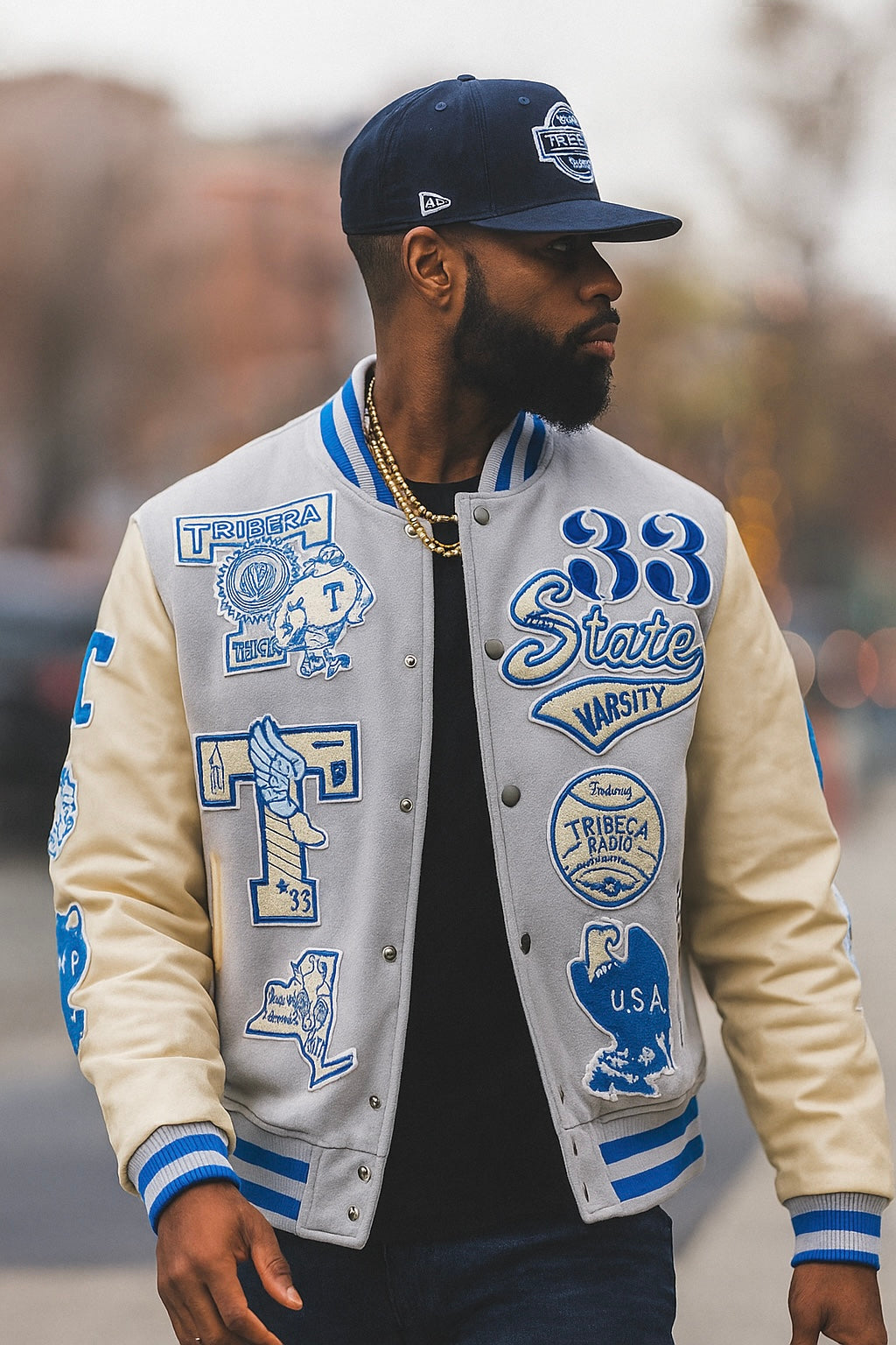 Jordan Craig Wool Bomber Jacket (Stone)