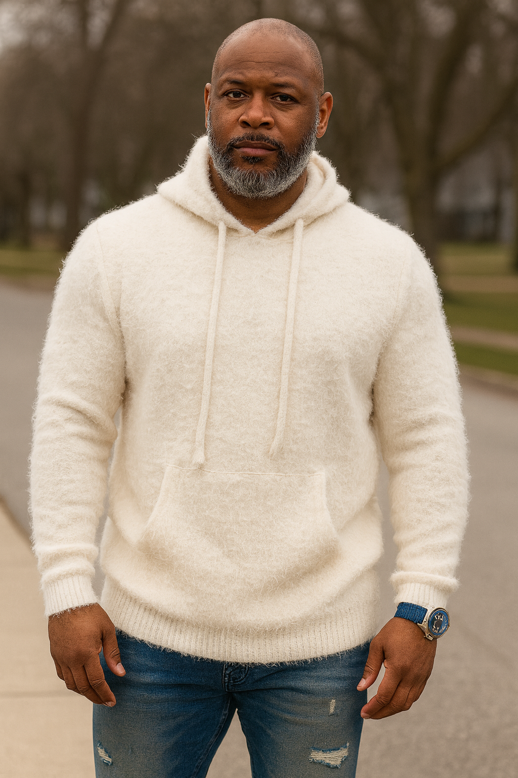 OIM Luxe Mohair Hoodie (Cream)