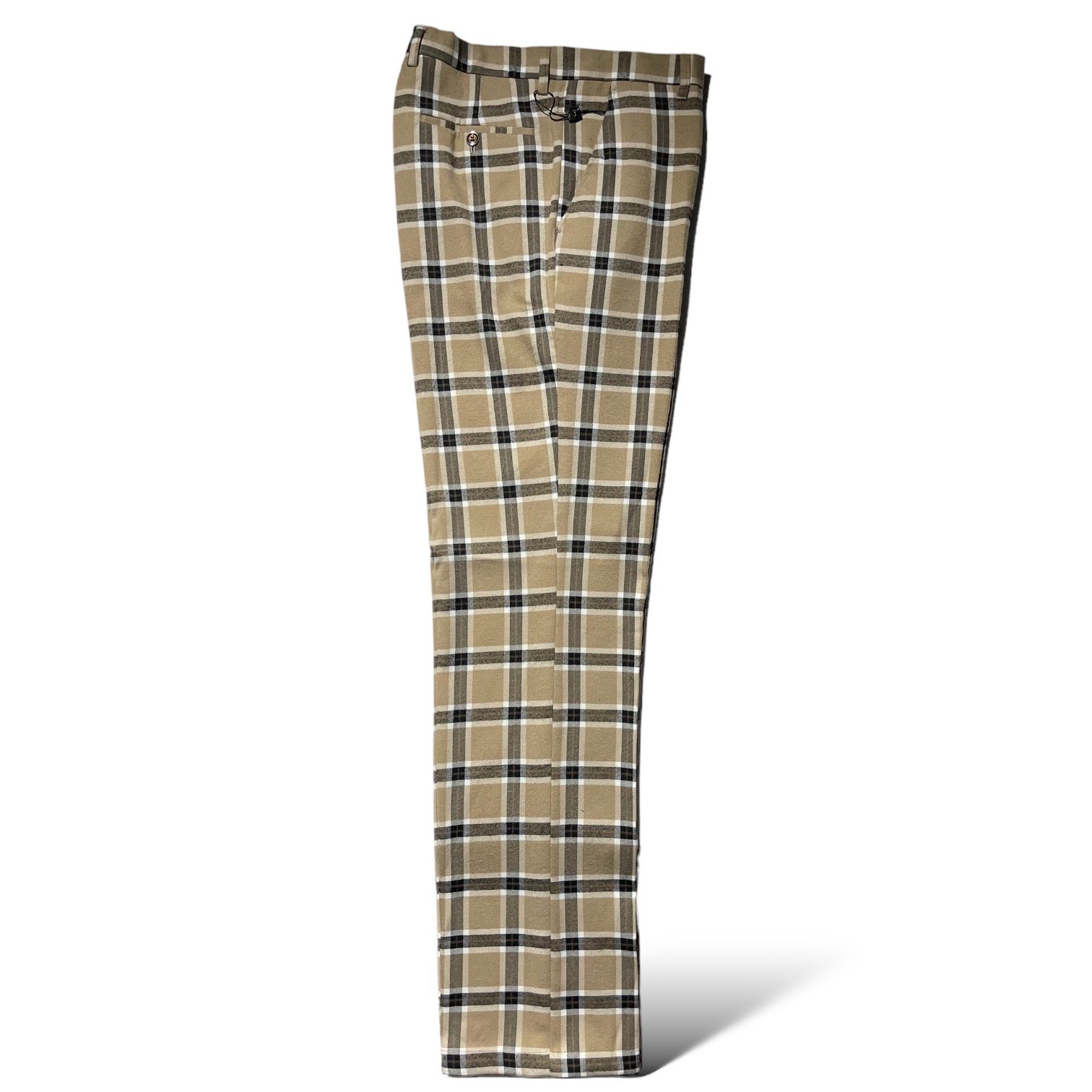 Prestige Mens Tan/Black Plaid Dress Pants Tan 1 705 42 Prestige Mens Tan/Black Plaid Dress Pants Tan 1 705 42