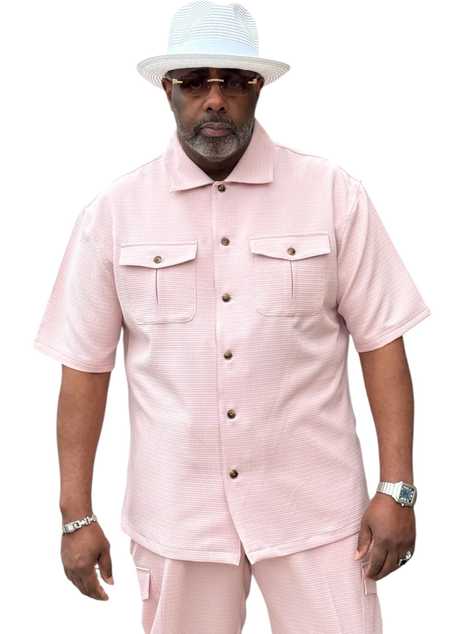 Lanzino "Cargo" Pant Set (Blush)