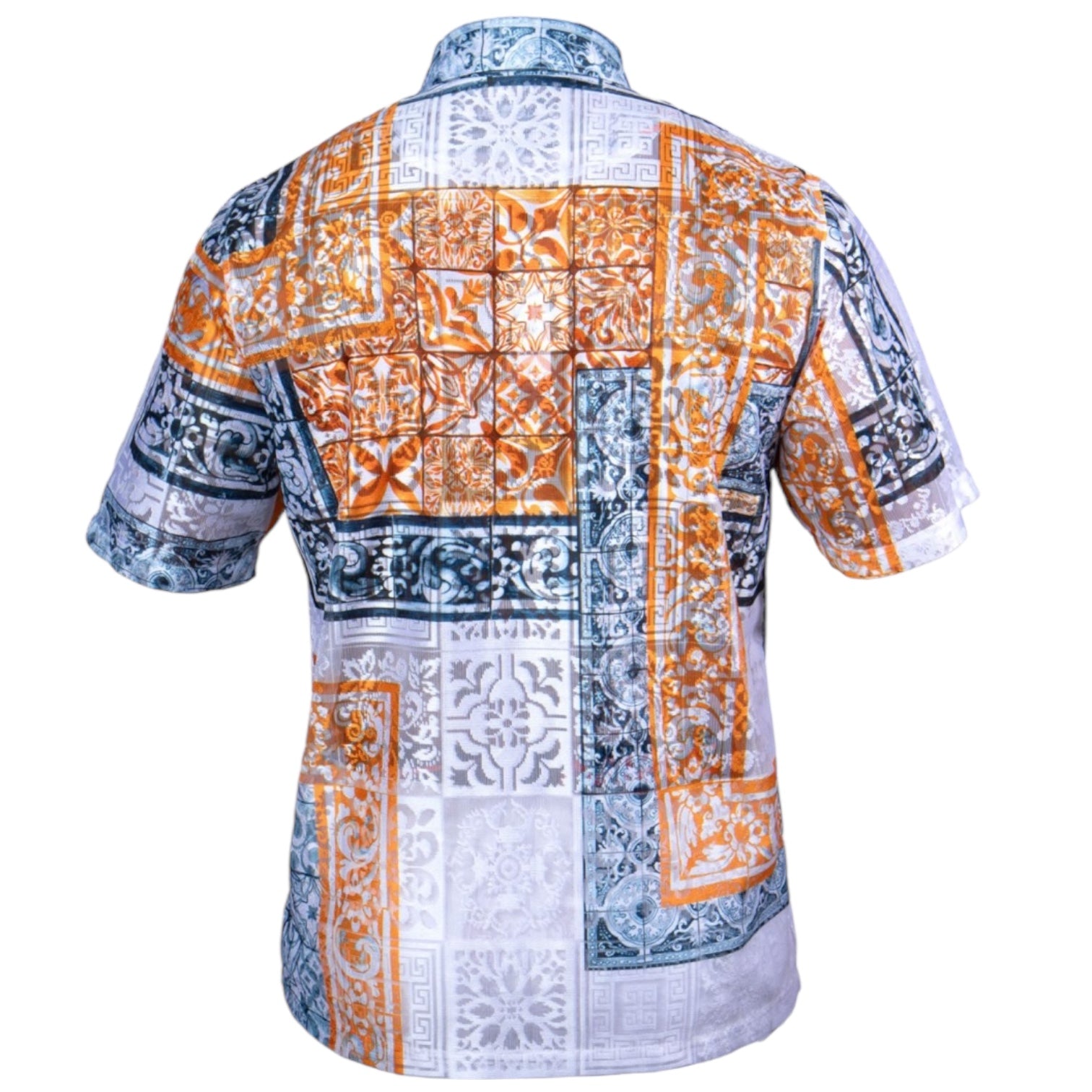 Prestige Lace Printed Shirt (Orange) 511