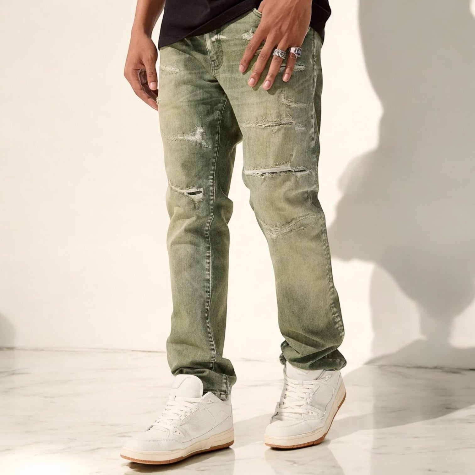 Jordan Craig Collins Straight Fit Super Stretch Denim Jeans Men's – Moss JC22283
