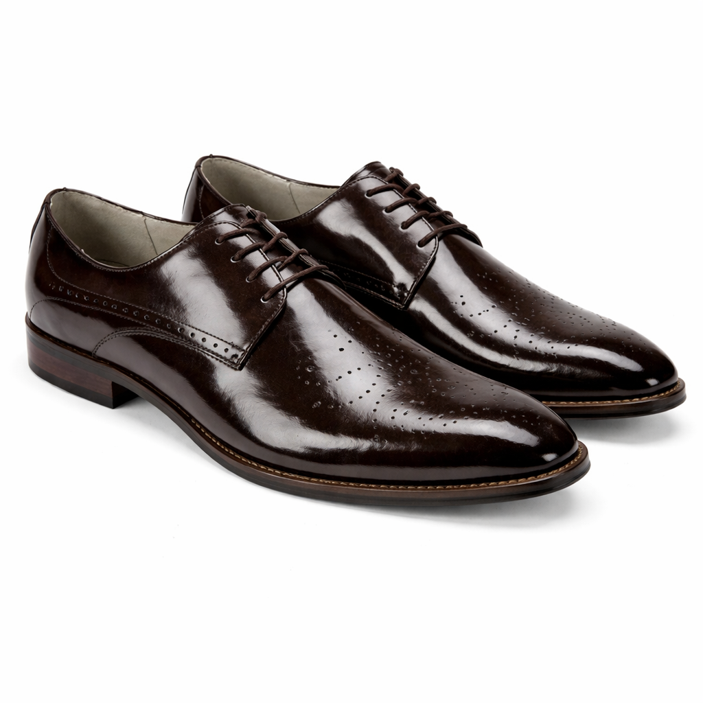 Giovanni Joel Men’s Calfskin Leather Shoe – Brown