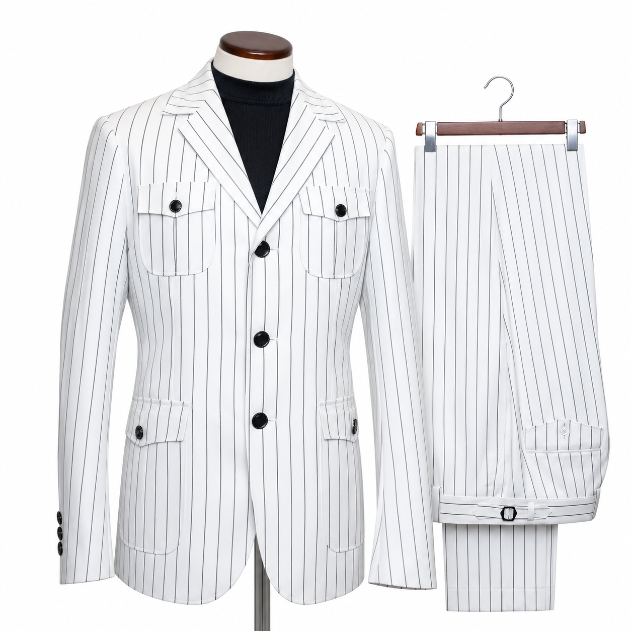 Rossi Man Safari Men's Modern Fit Suit - WhiteRM1980