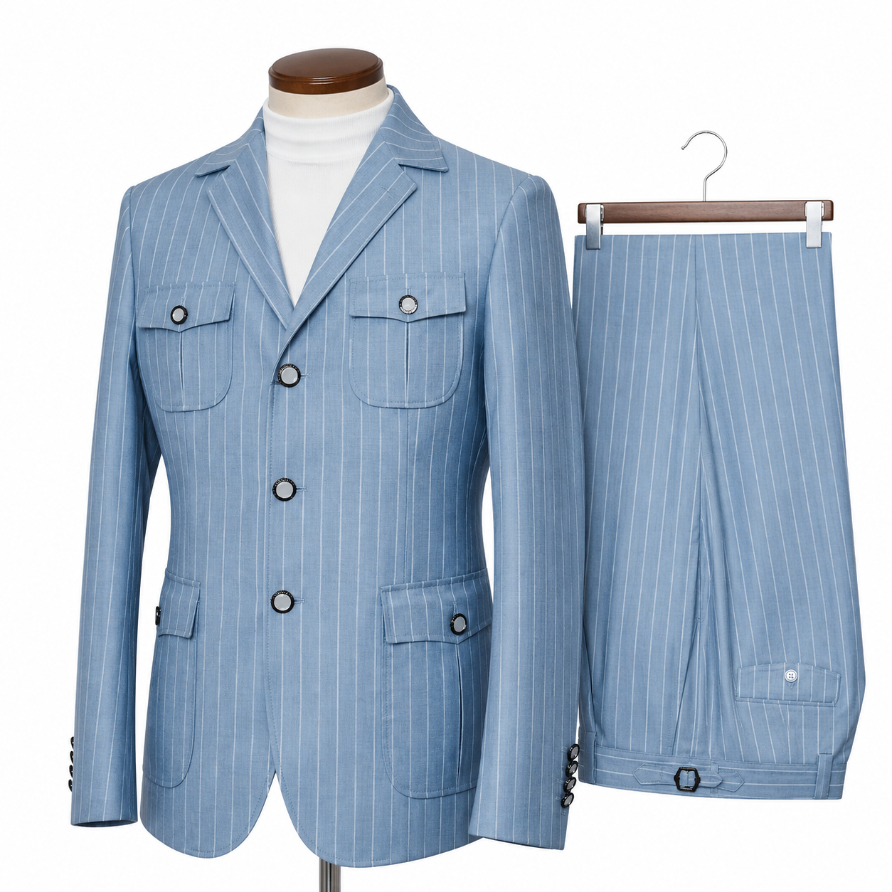 Rossi Man Safari Men's Modern Fit Suit - BlueRM1981