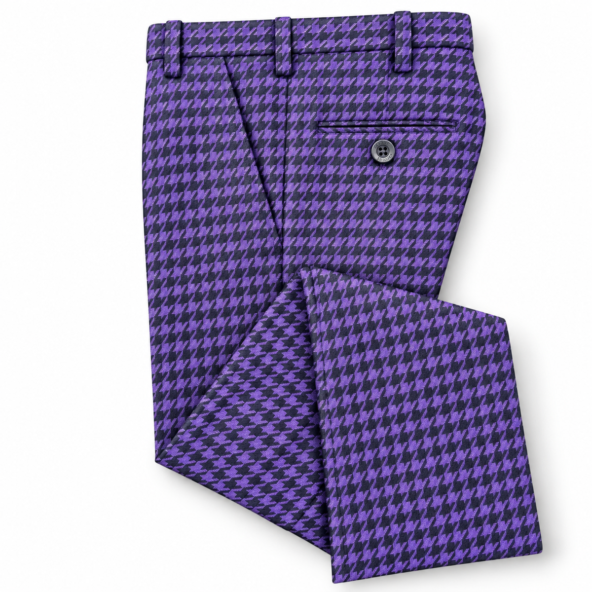 Prestige Men’s Plaid Dress Pants – Purple 305