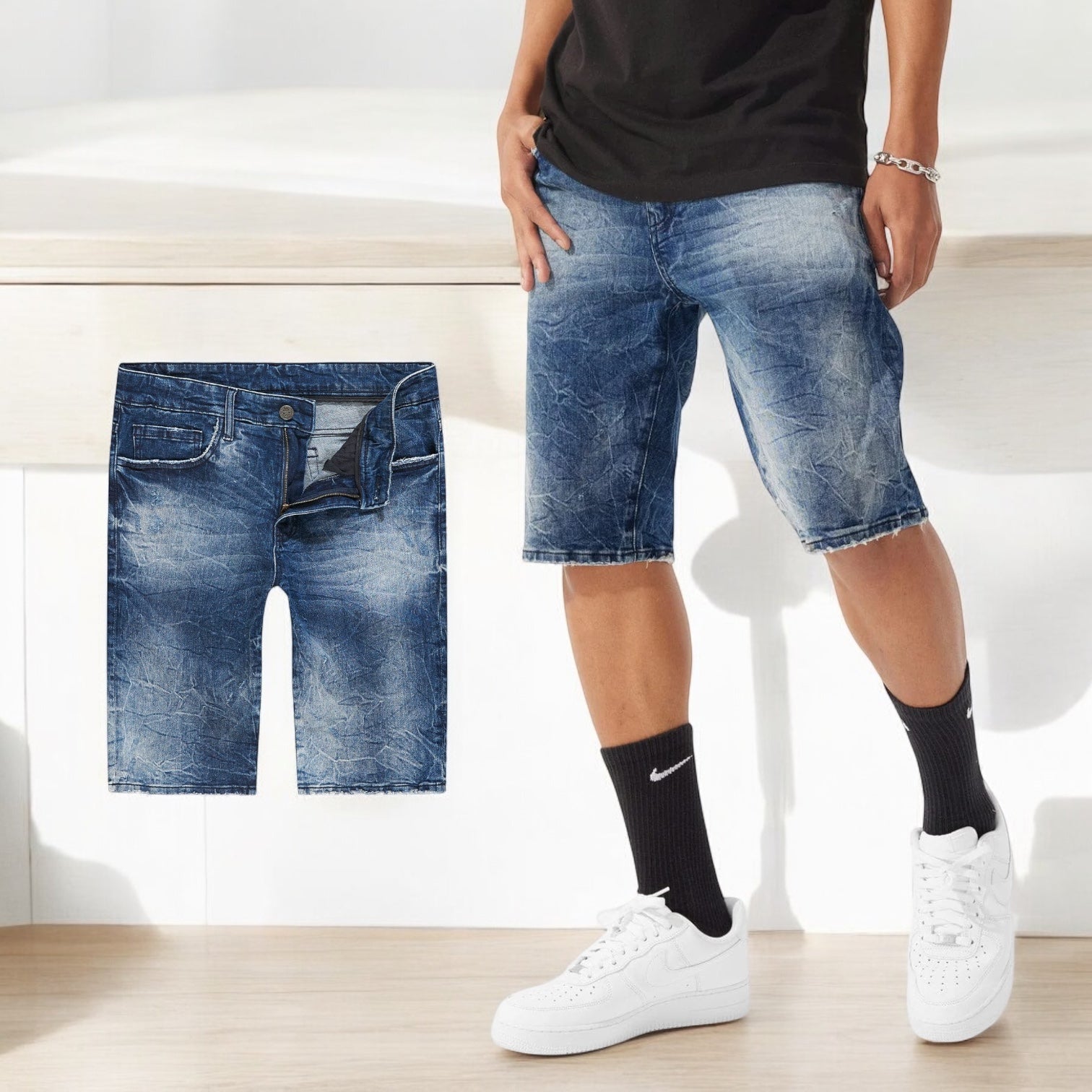 Relaxed Fit Jordan Craig "Easton" Short (Deep blue)