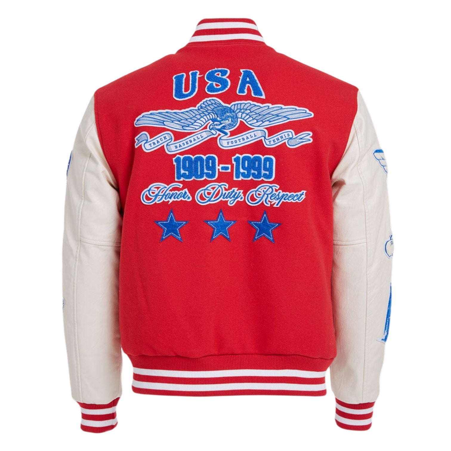 Jordan Craig Men’s Wool Bomber Jacket – Red