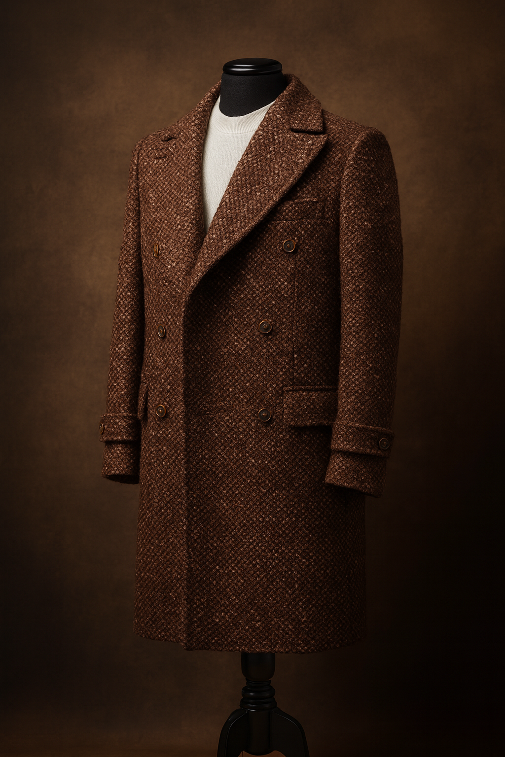 Cigar "Chestnut" 3/4 Length Graphic DB Peacoat