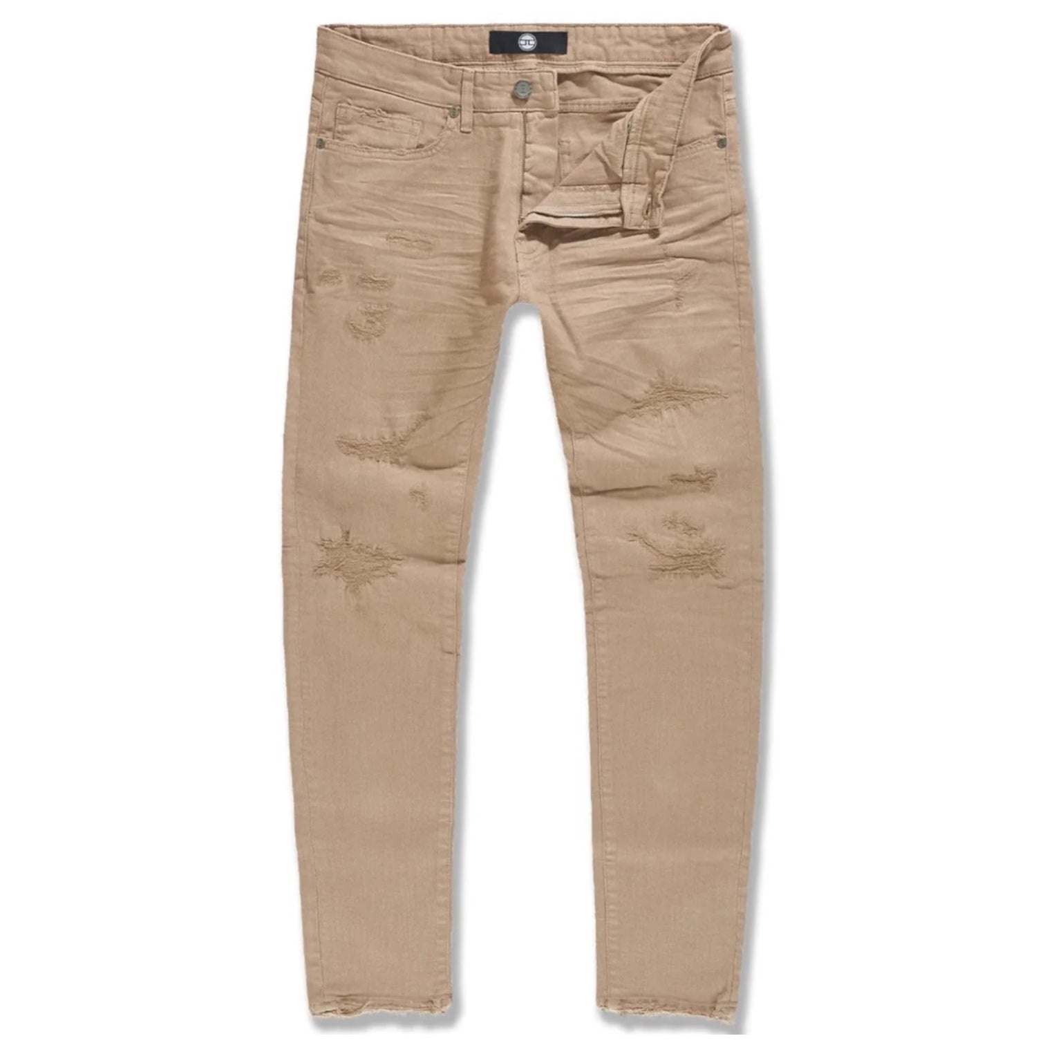 Jordan Craig Collins Straight Fit Distressed Jeans Men's – Khaki JC990R