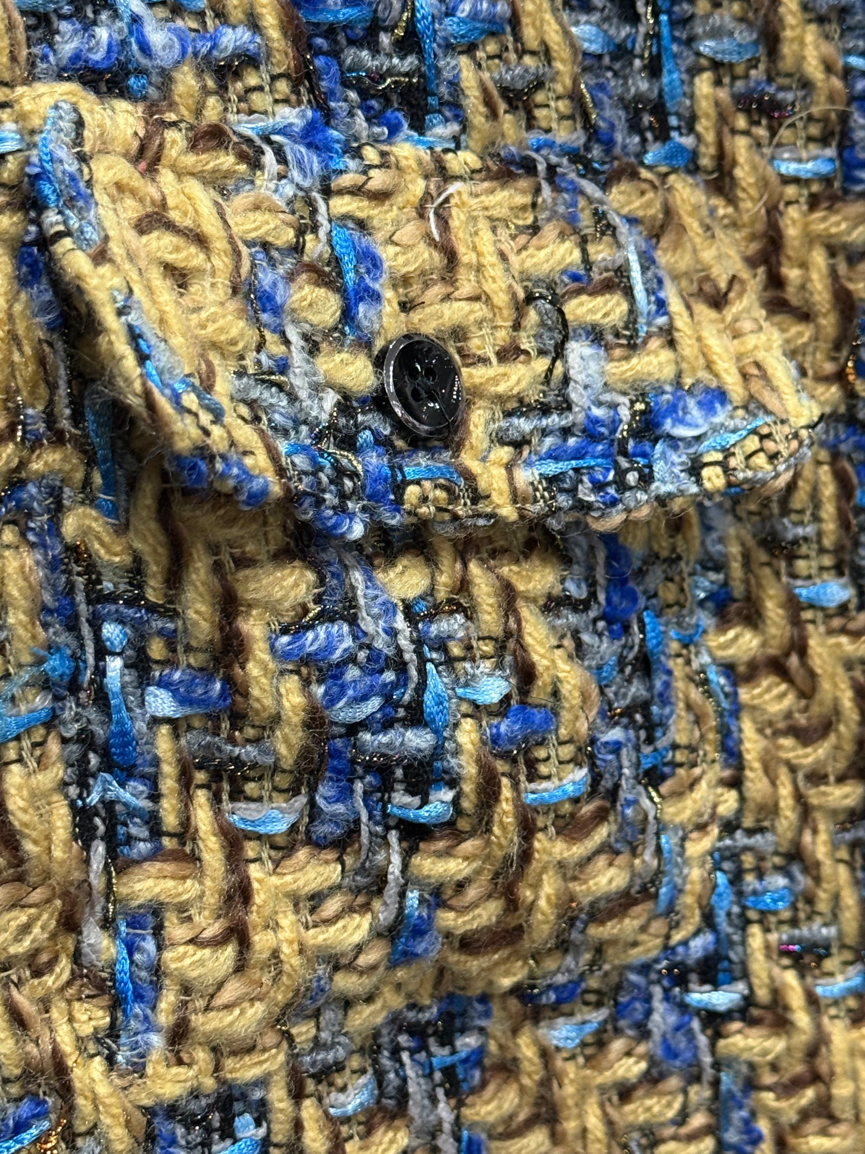 Lanzino Shirt Jacket (Navy/Gold)