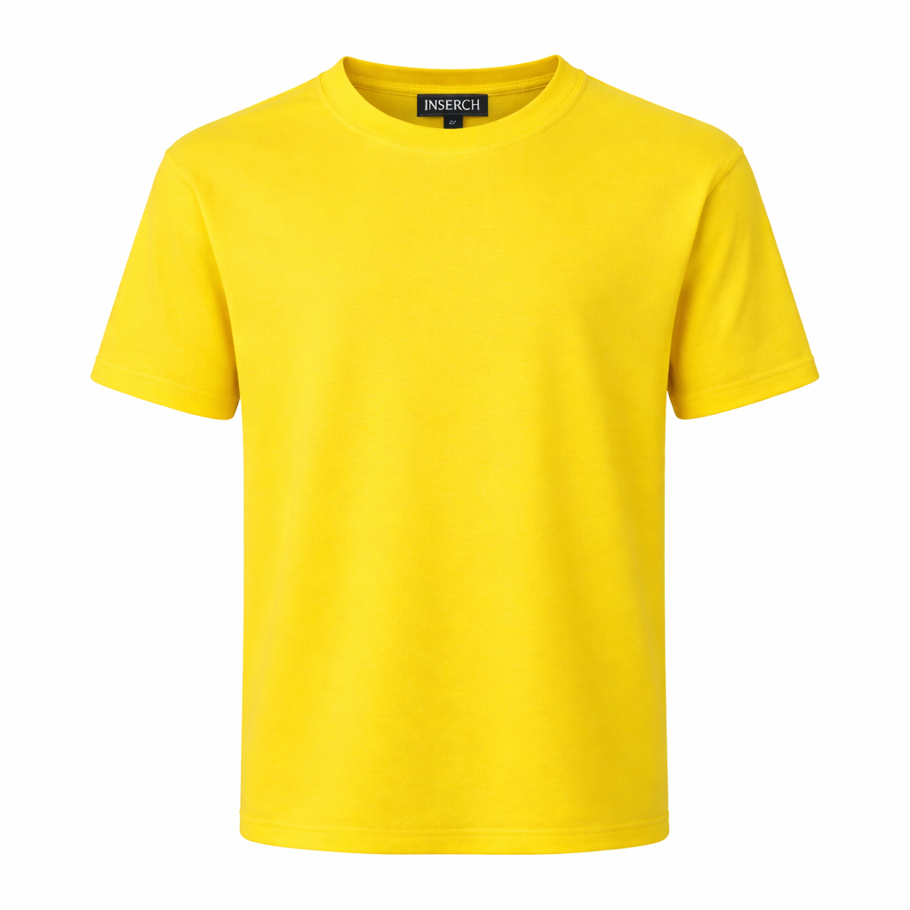 Inserch Men’s Short Sleeve Mock Neck Sweater - Yellow