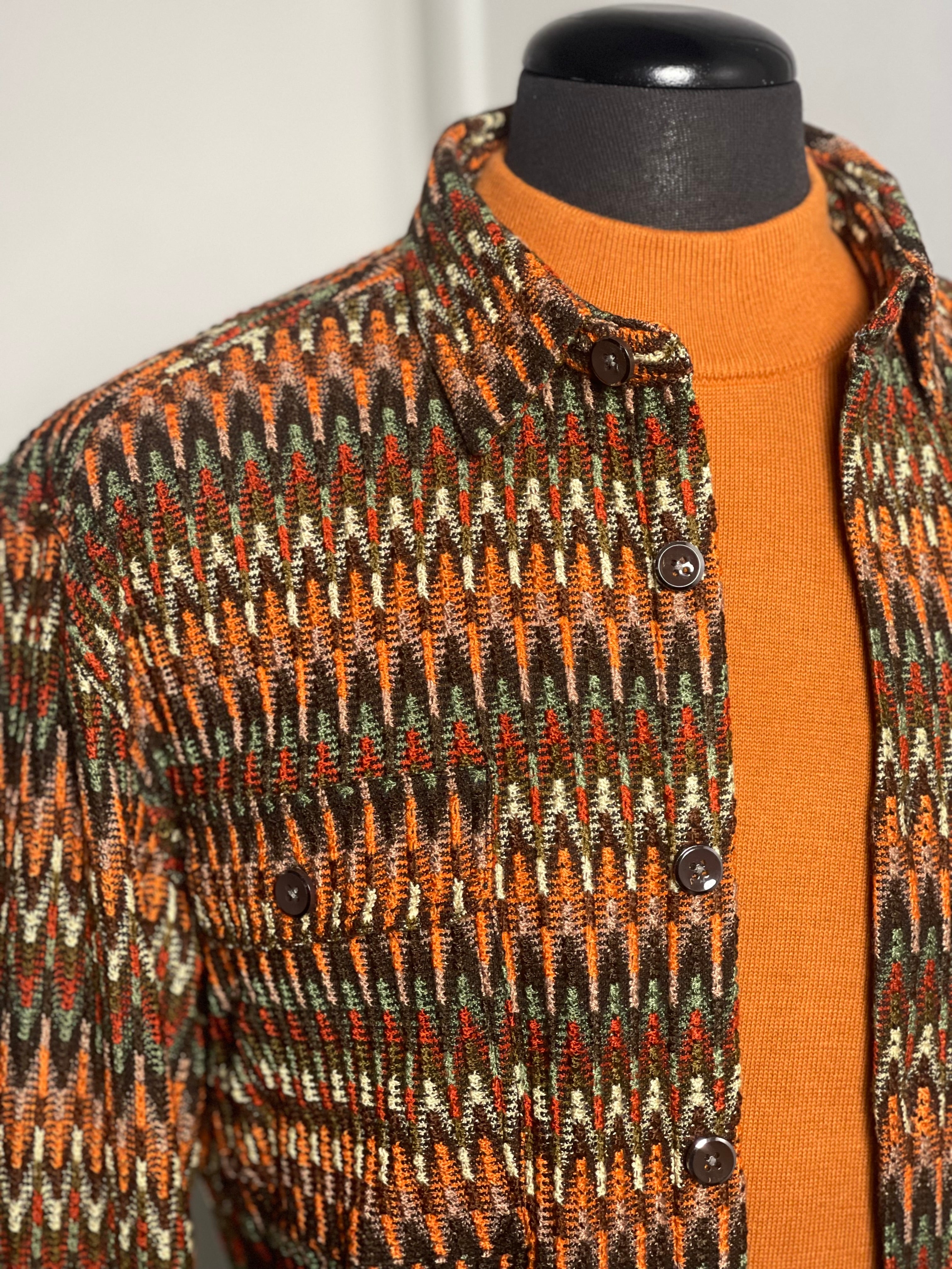 Lanzino Shirt Jacket (Rust/Green/Brown)