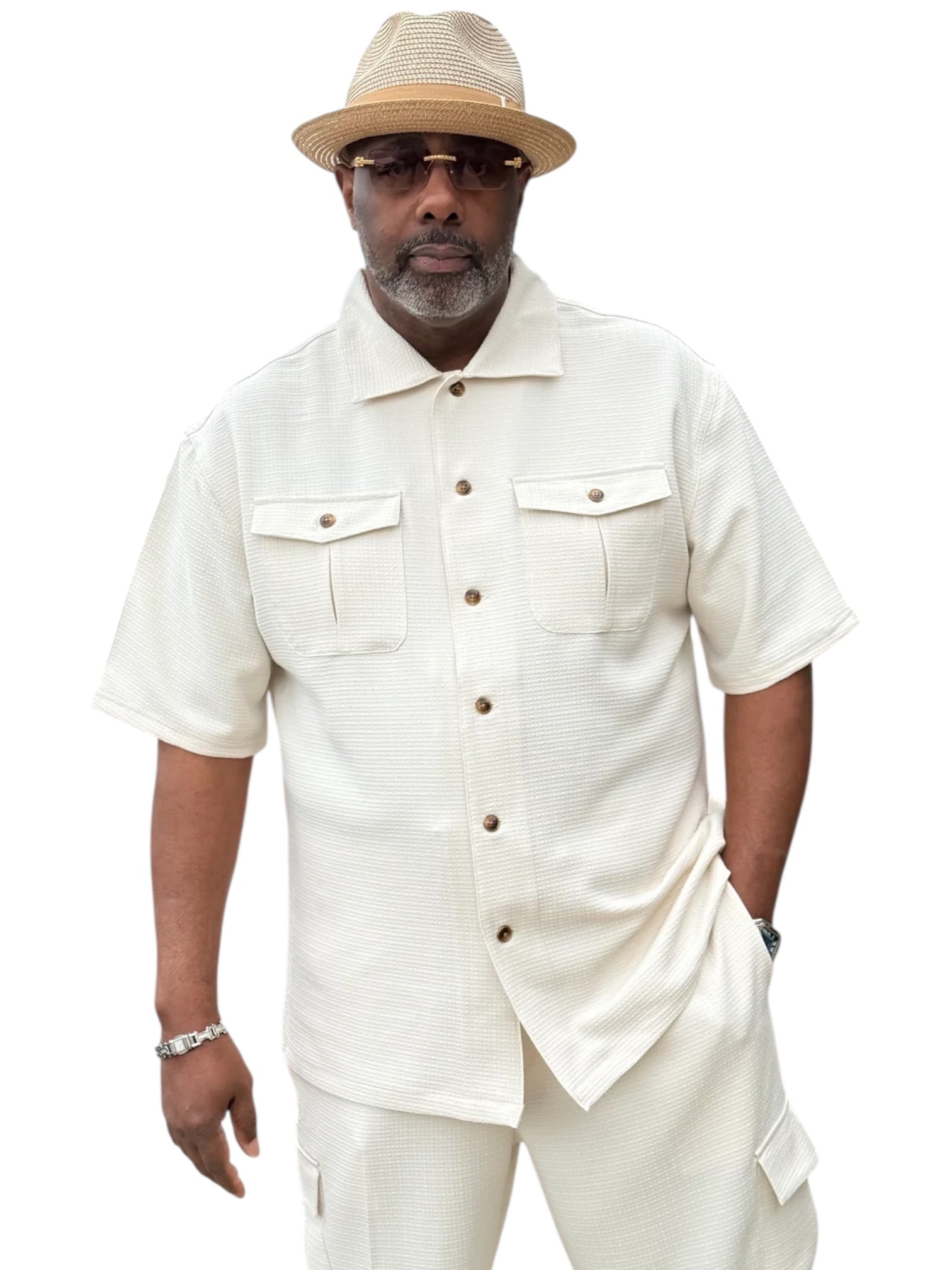 Lanzino "Cargo" Pant Set (Natural)