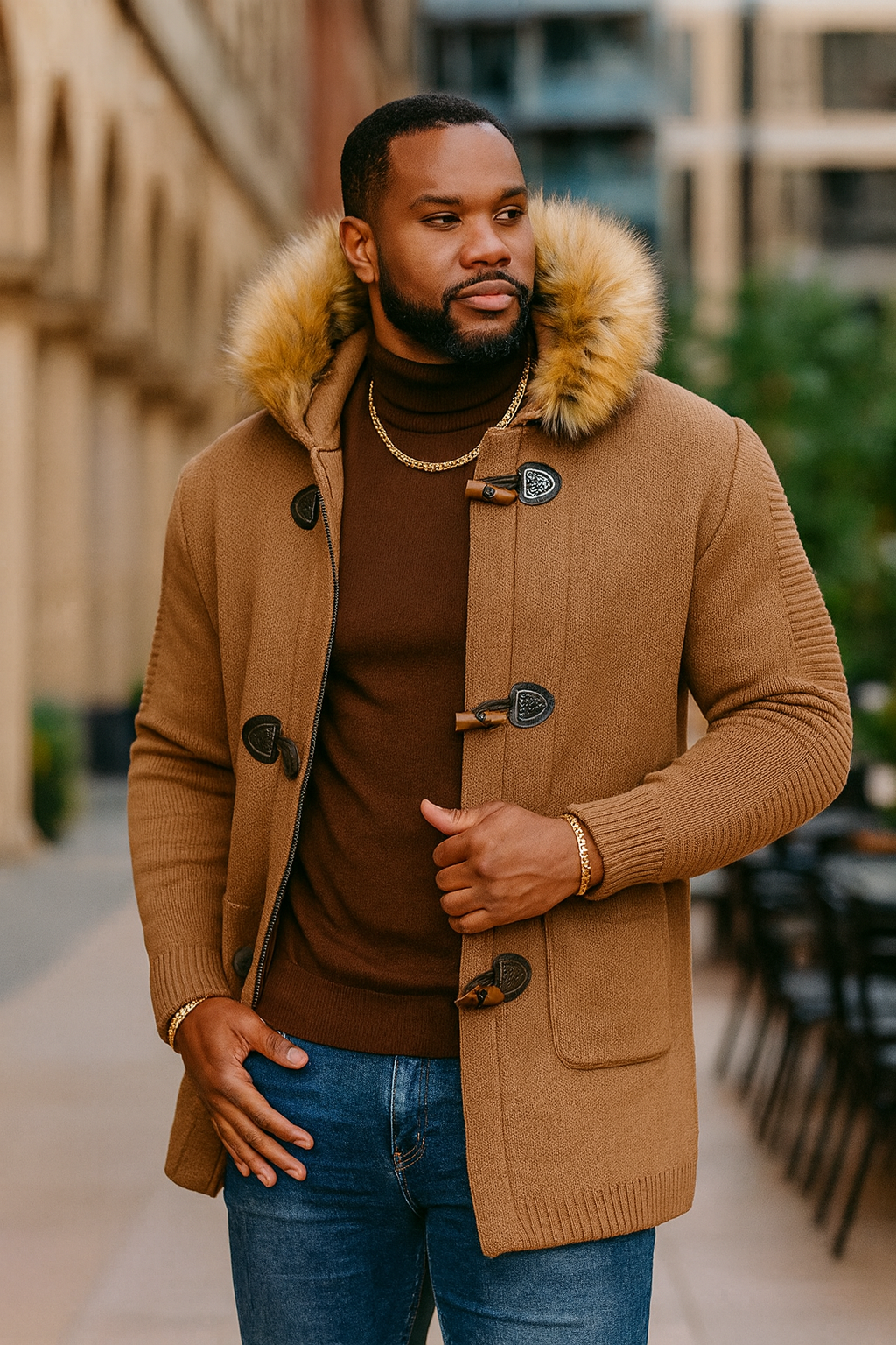 OIM "Lexington" Zip up Sweater (Tobacco)