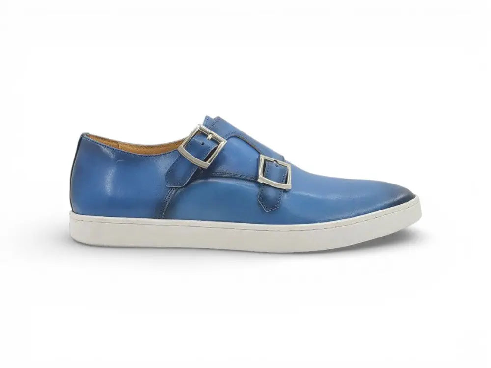 Double Monk Strap Leather Sneaker