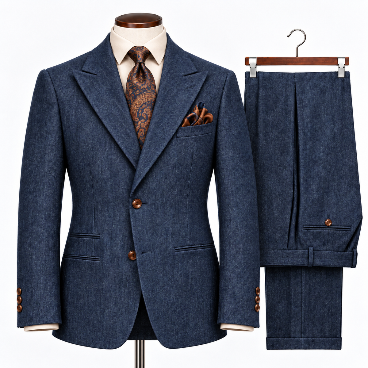 Inserch Blue Jean 2-Button Suit - Indigo