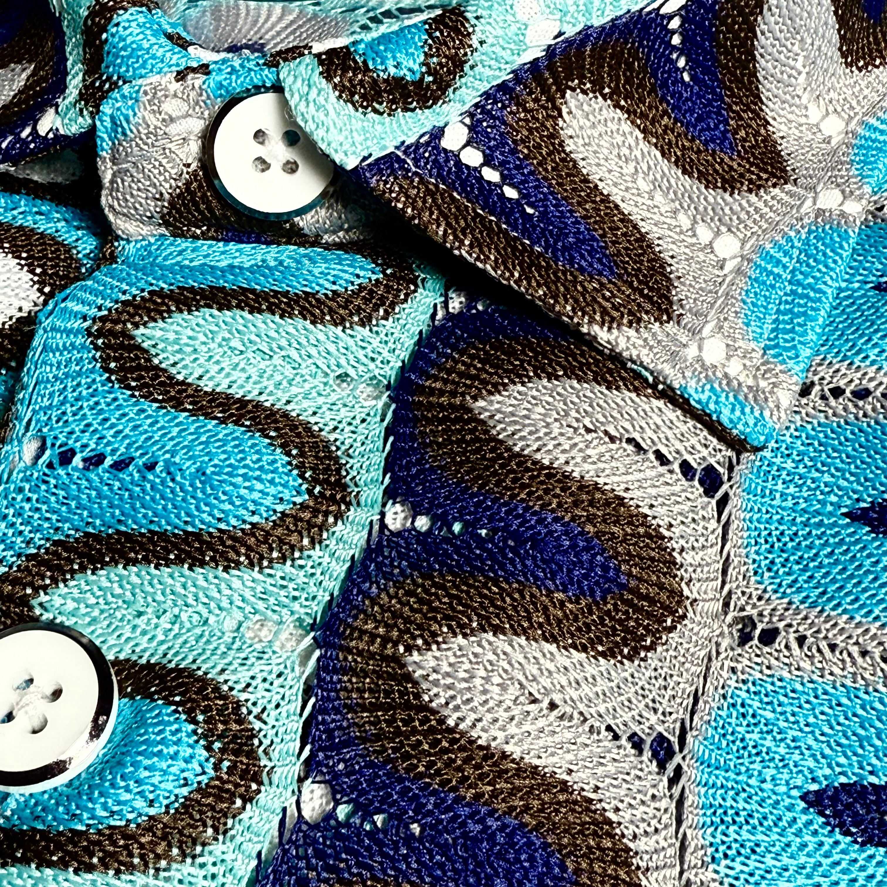 Lanzino "Woven" Short Sleeve Shirt (Navy) 121