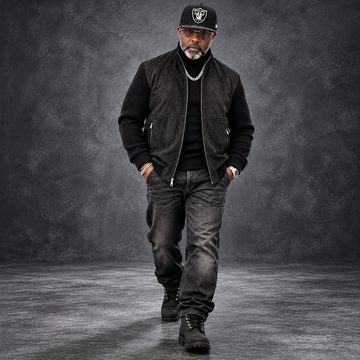 Enzo "Winston" Car Coat - Black