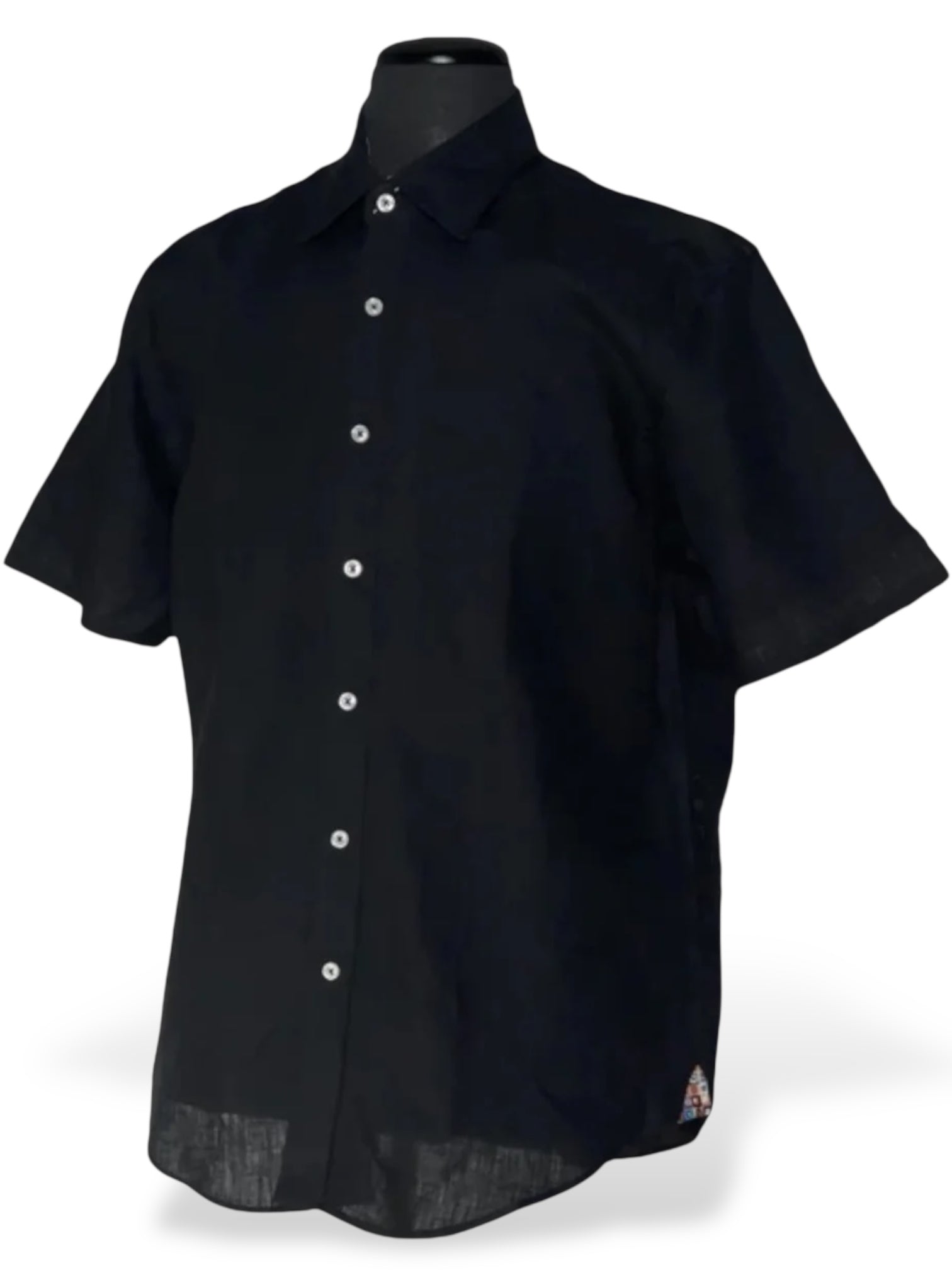 Inserch Linen S/S Shirt (Black) 7172