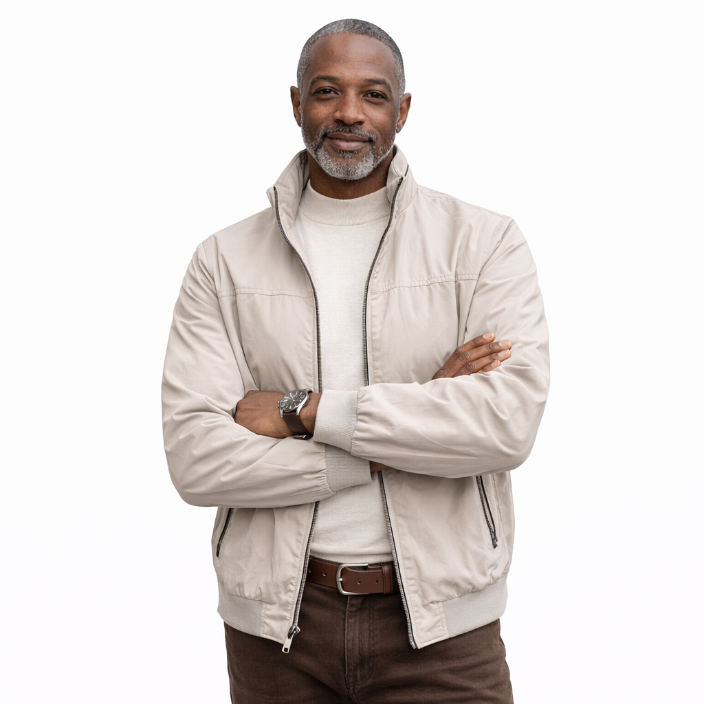 Enzo Men’s Spring Lightweight Car Coat – Sand