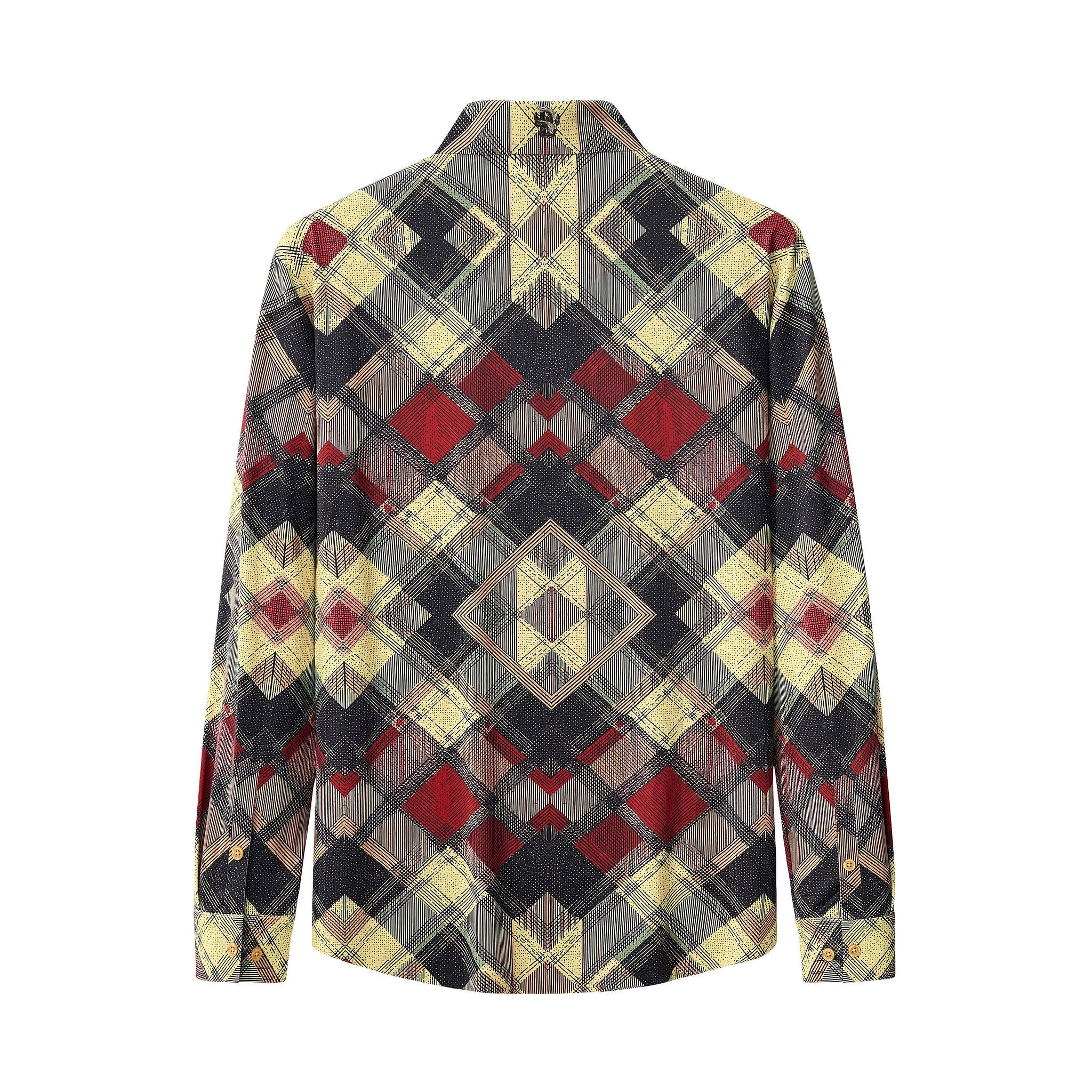 Diamond Plaid Stretch Shirt – El Baron RED