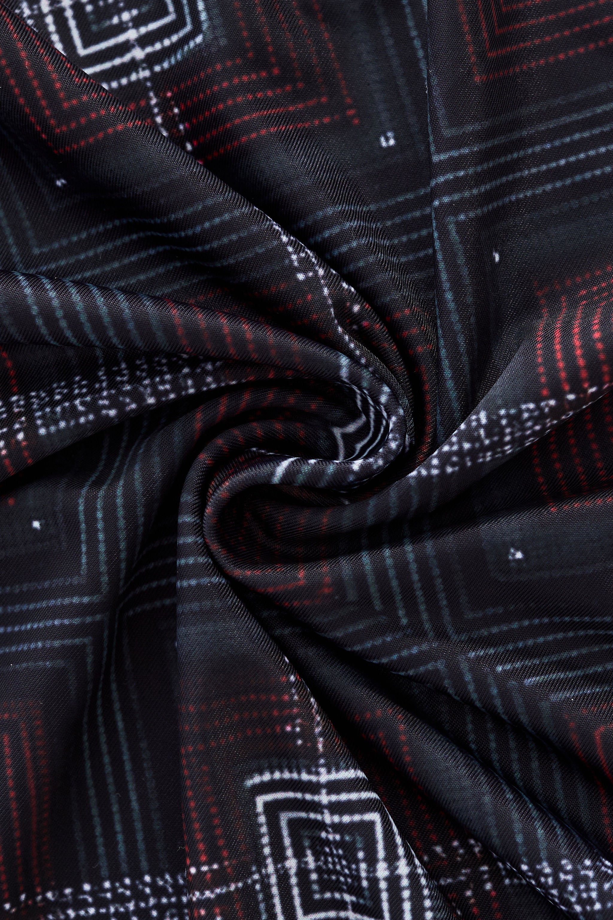 Geometric Seamless Shirt – El Baron BLACK