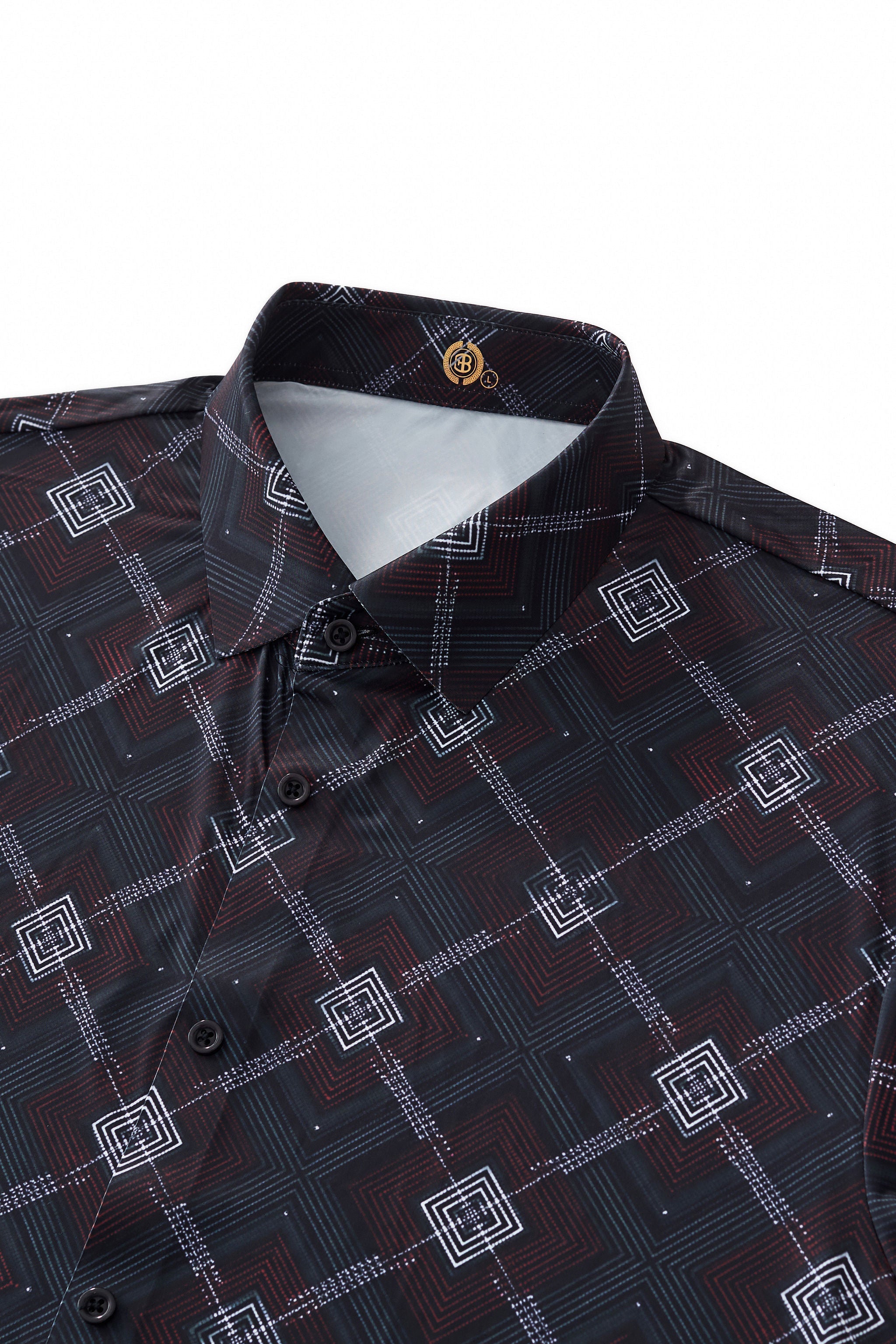 Geometric Seamless Shirt – El Baron BLACK