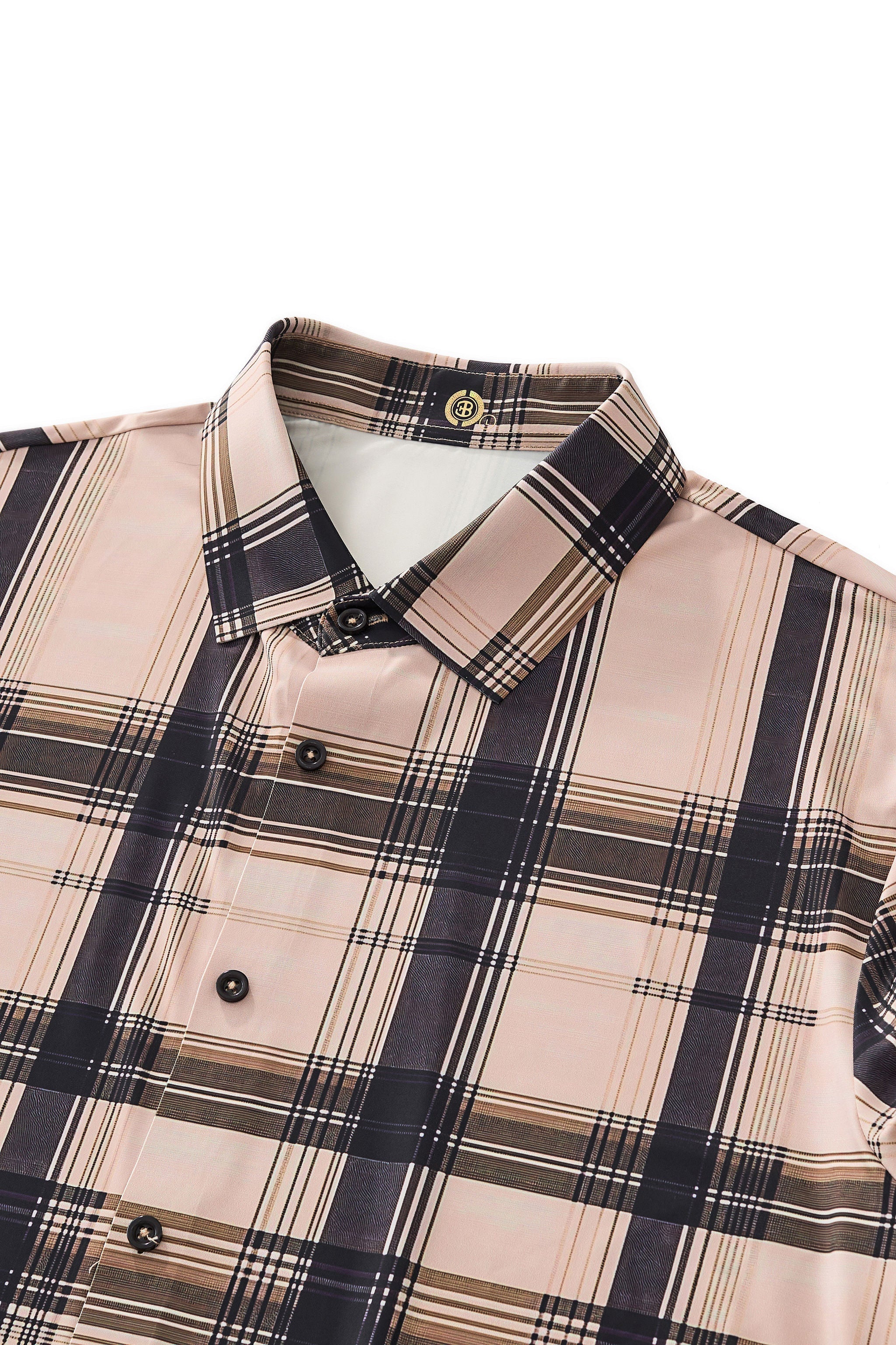 Heritage Plaid Stretch Woven Shirt-El Baron KHAKI