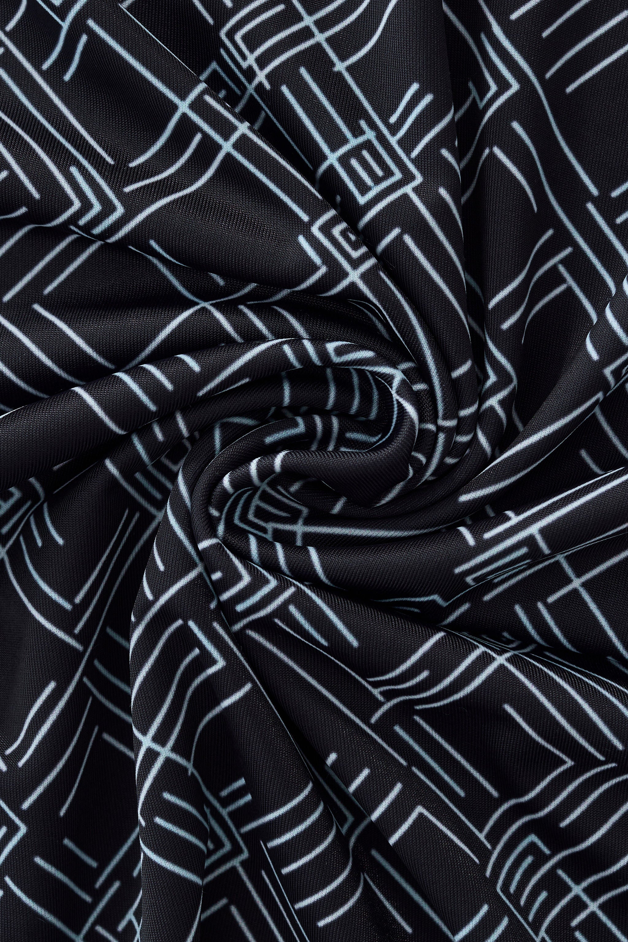 Seamless Geo Print Shirt – El Baron BLACK