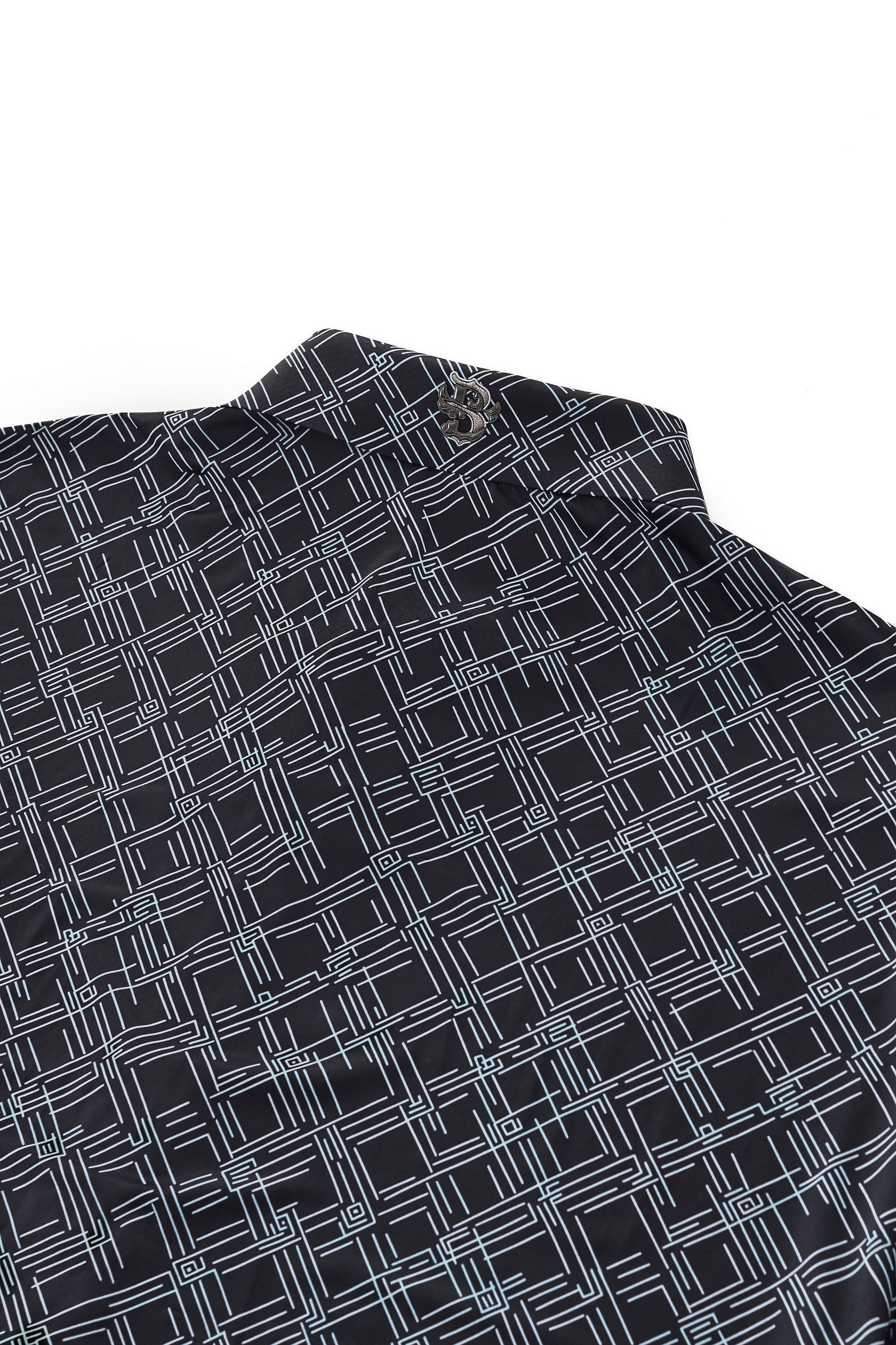 Seamless Geo Print Shirt – El Baron BLACK