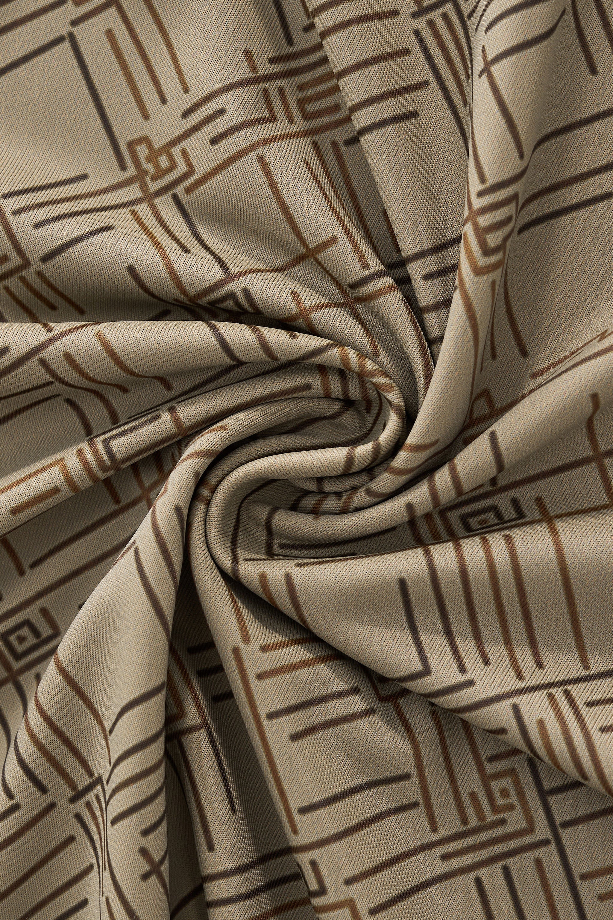 Seamless Geo Print Shirt – El Baron KHAKI
