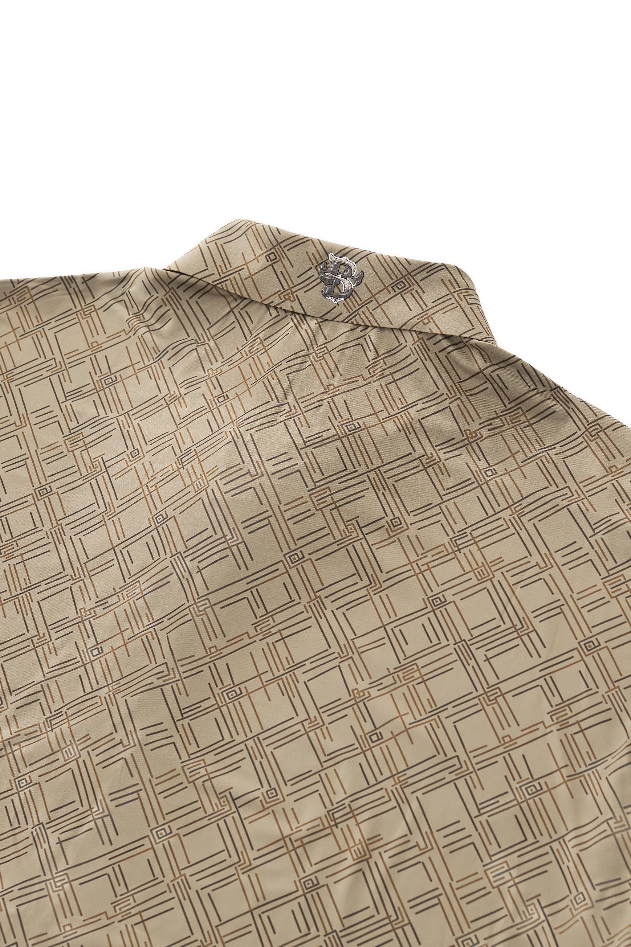 Seamless Geo Print Shirt – El Baron KHAKI