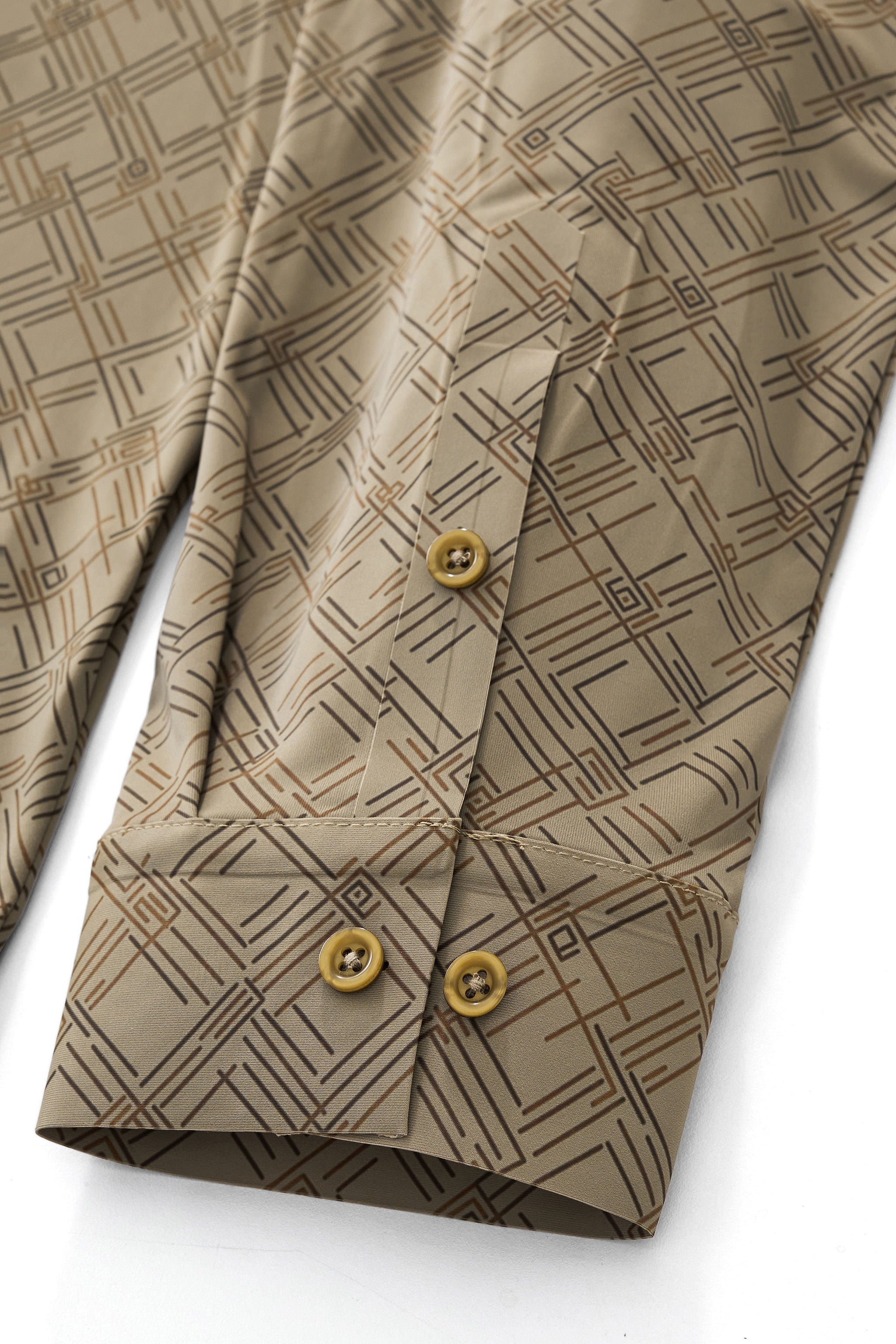 Seamless Geo Print Shirt – El Baron KHAKI
