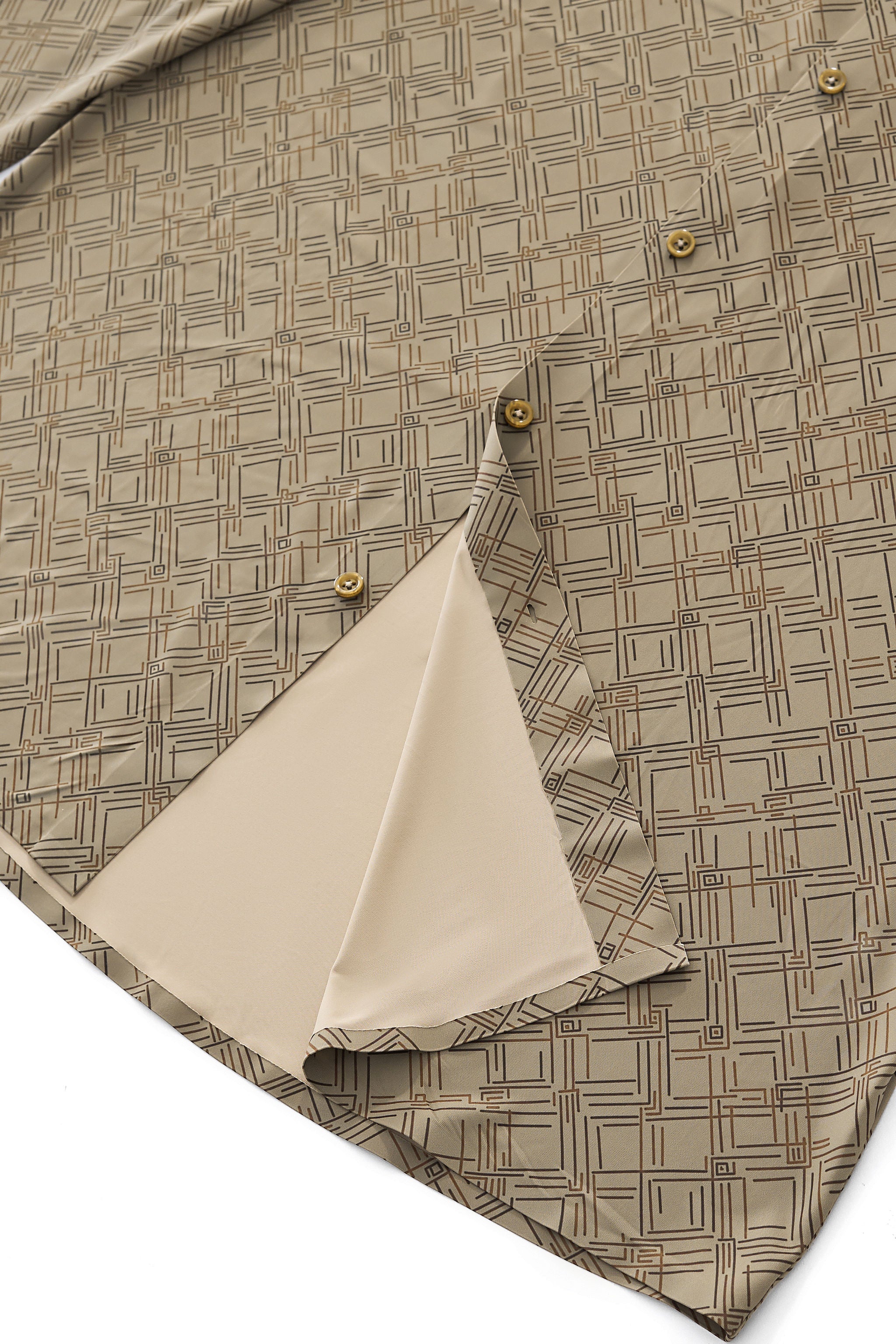 Seamless Geo Print Shirt – El Baron KHAKI