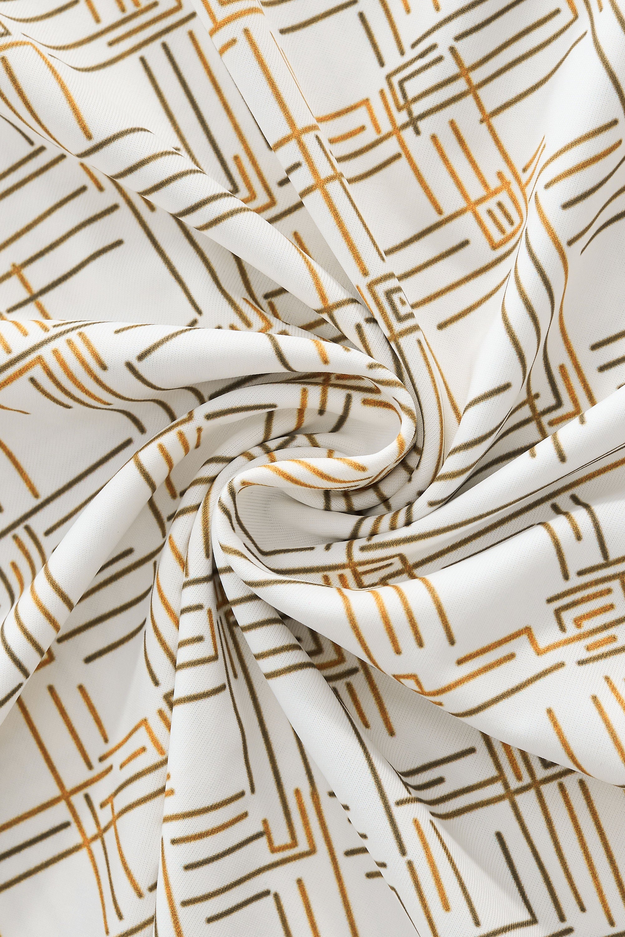 Seamless Geo Print Shirt – El Baron WHITE