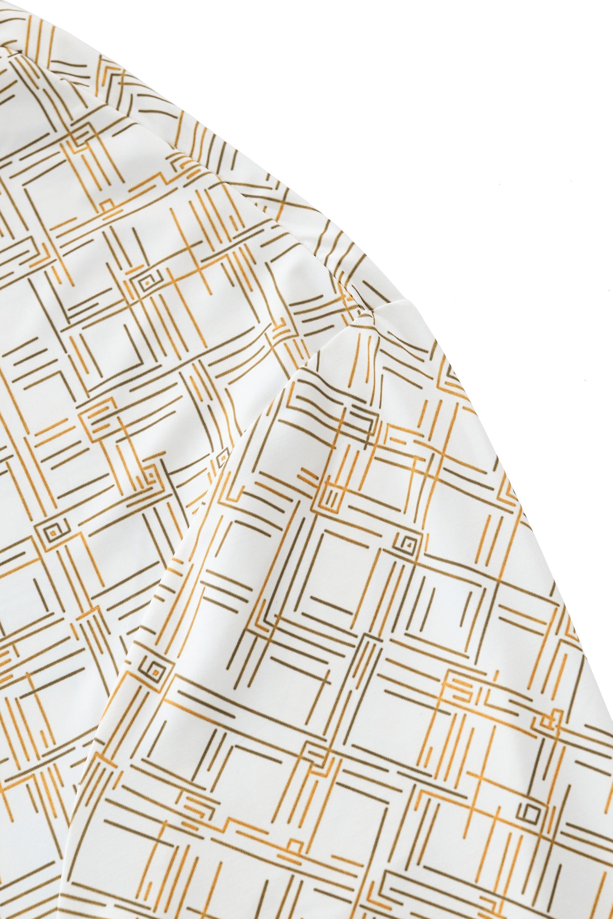 Seamless Geo Print Shirt – El Baron WHITE