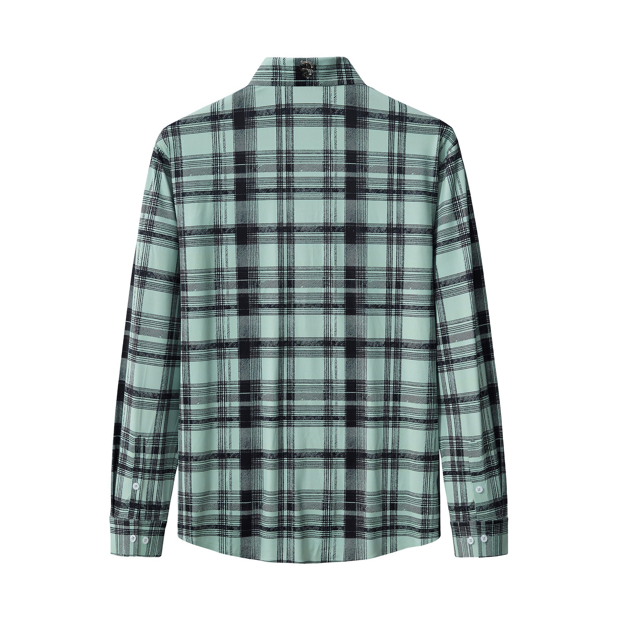 Seamless Plaid Stretch Shirt – El Baron GREEN