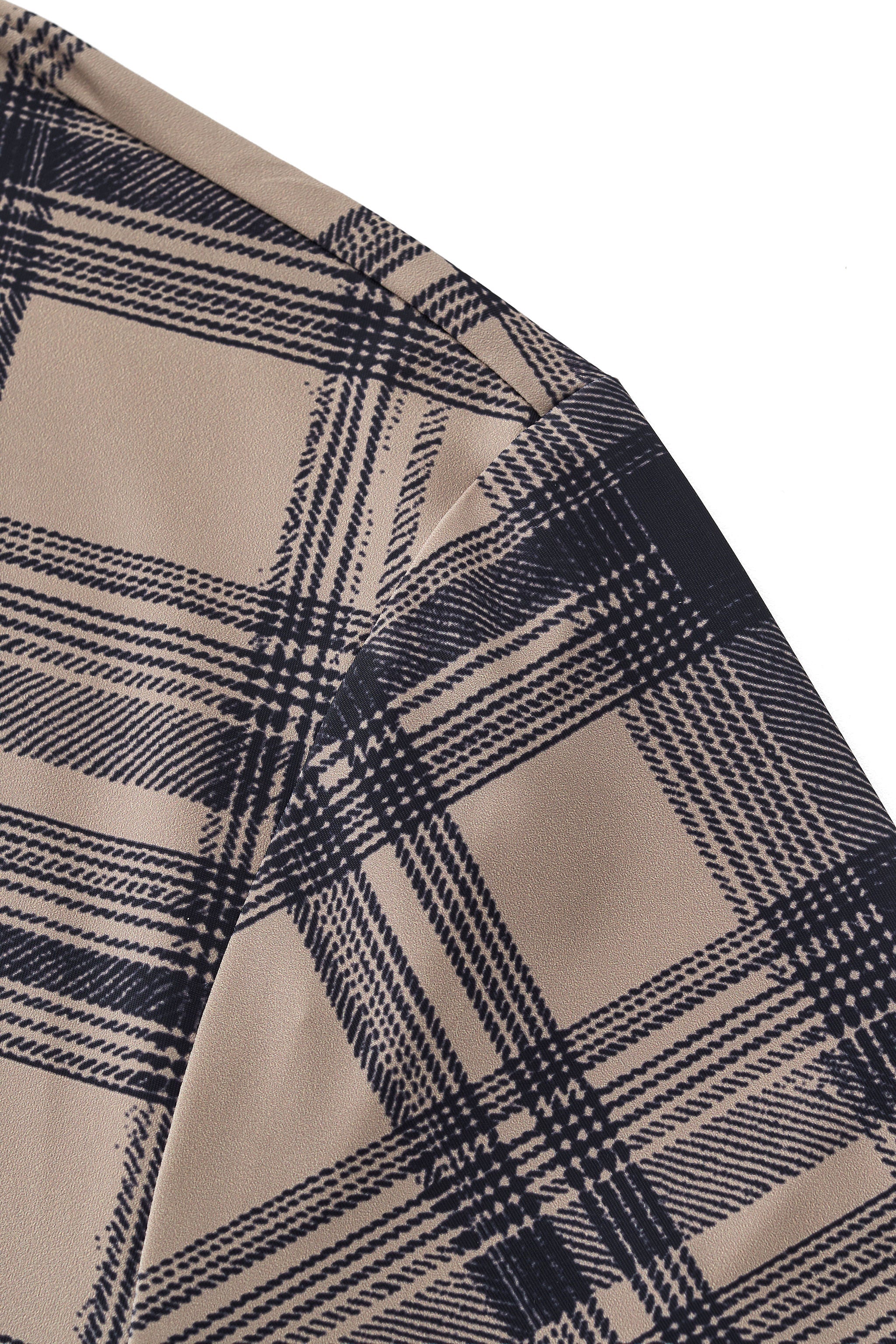 Seamless Plaid Stretch Shirt – El Baron KHAKI