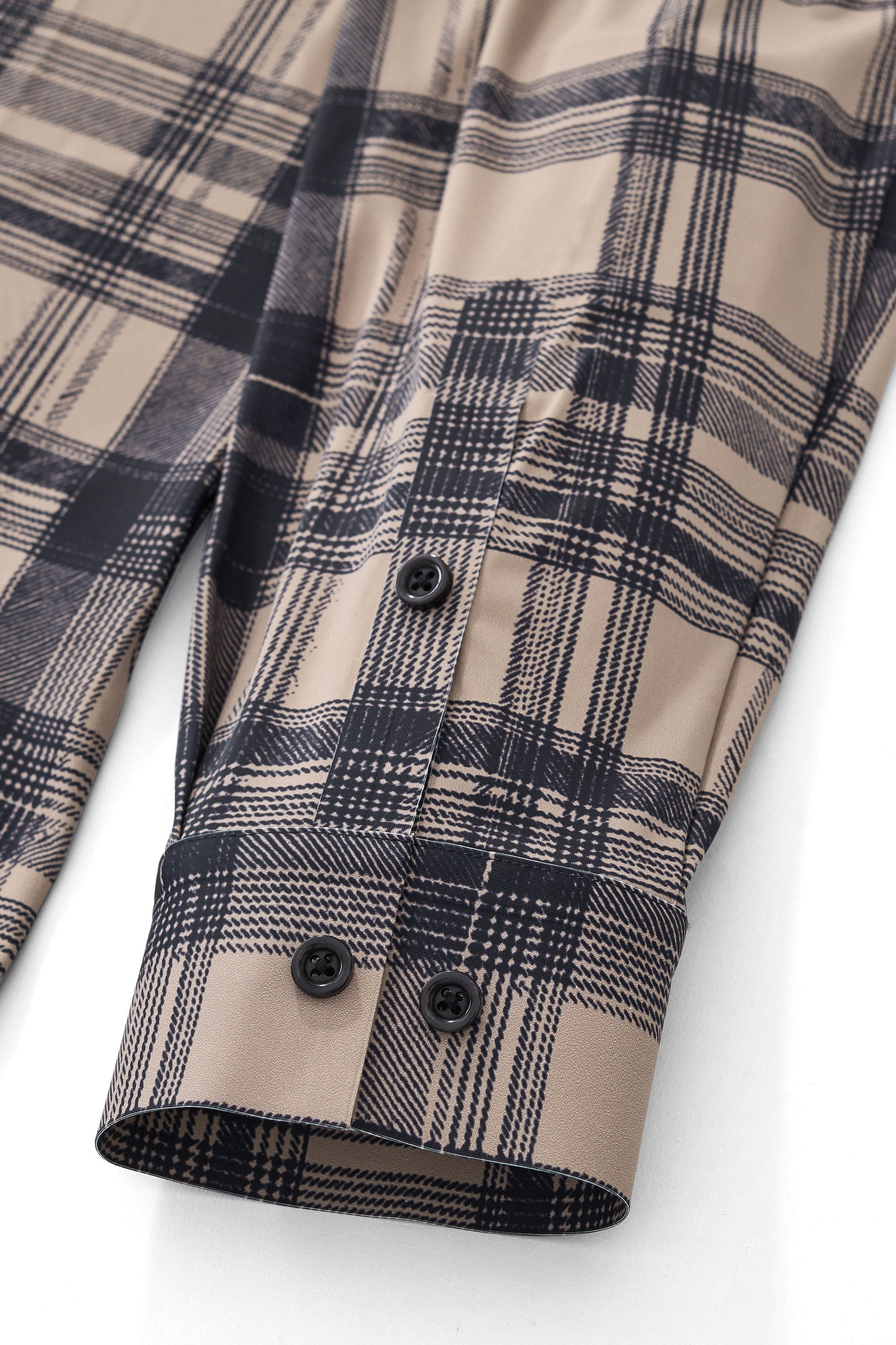 Seamless Plaid Stretch Shirt – El Baron KHAKI