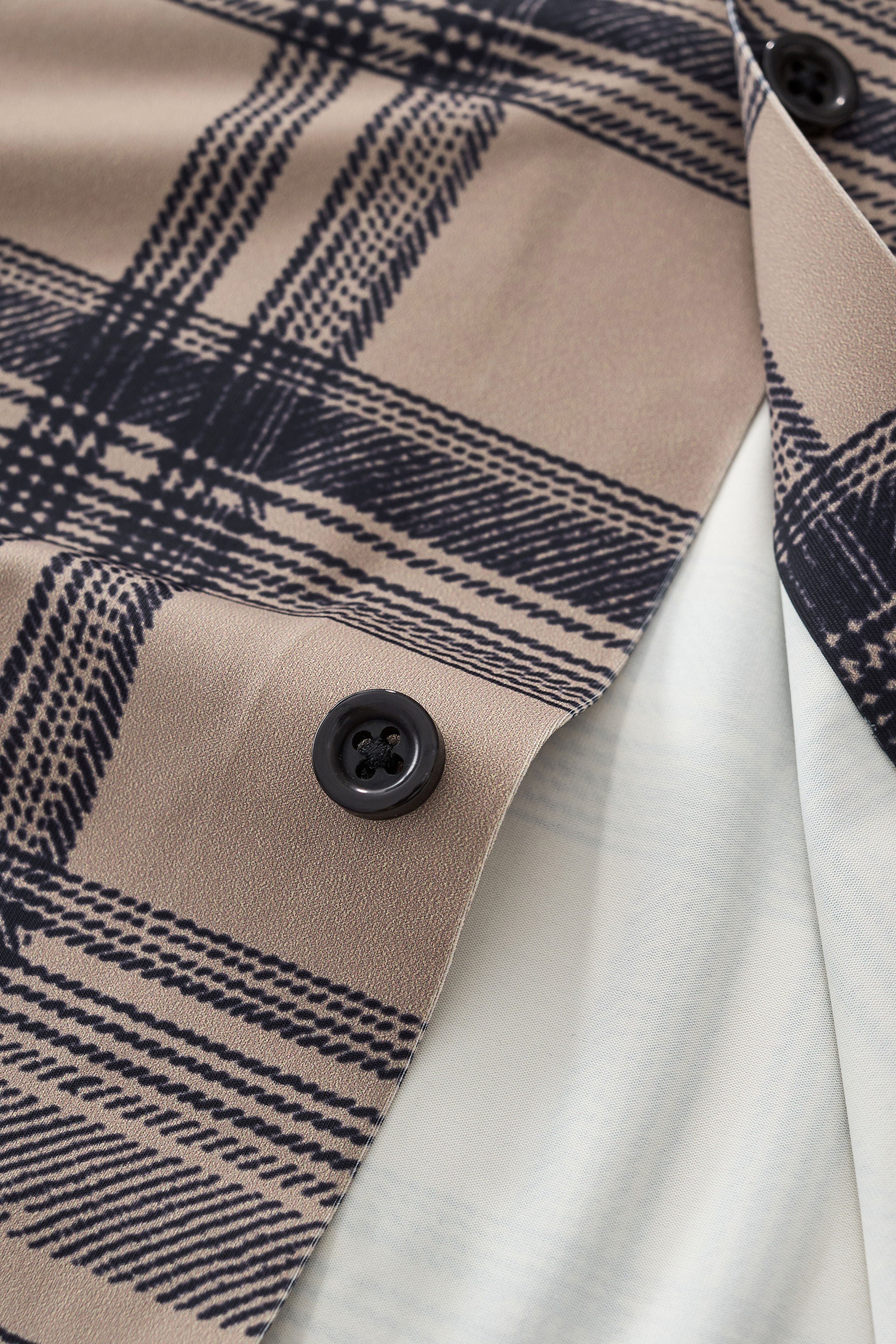 Seamless Plaid Stretch Shirt – El Baron KHAKI